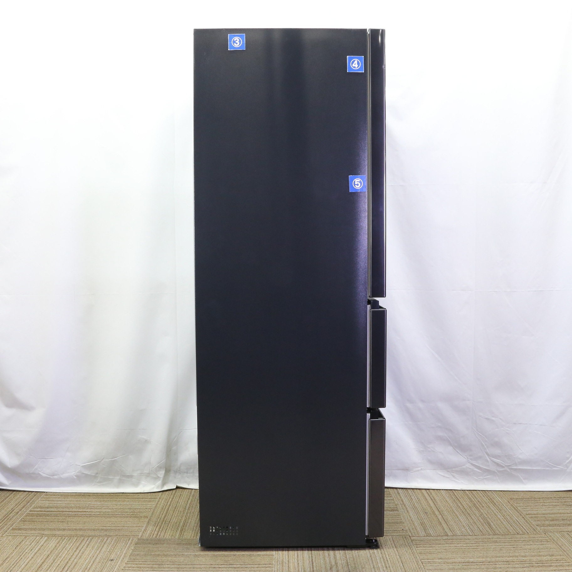 中古】〔展示品〕 冷蔵庫 Vタイプ ブリリアントブラック R-V38SV-K