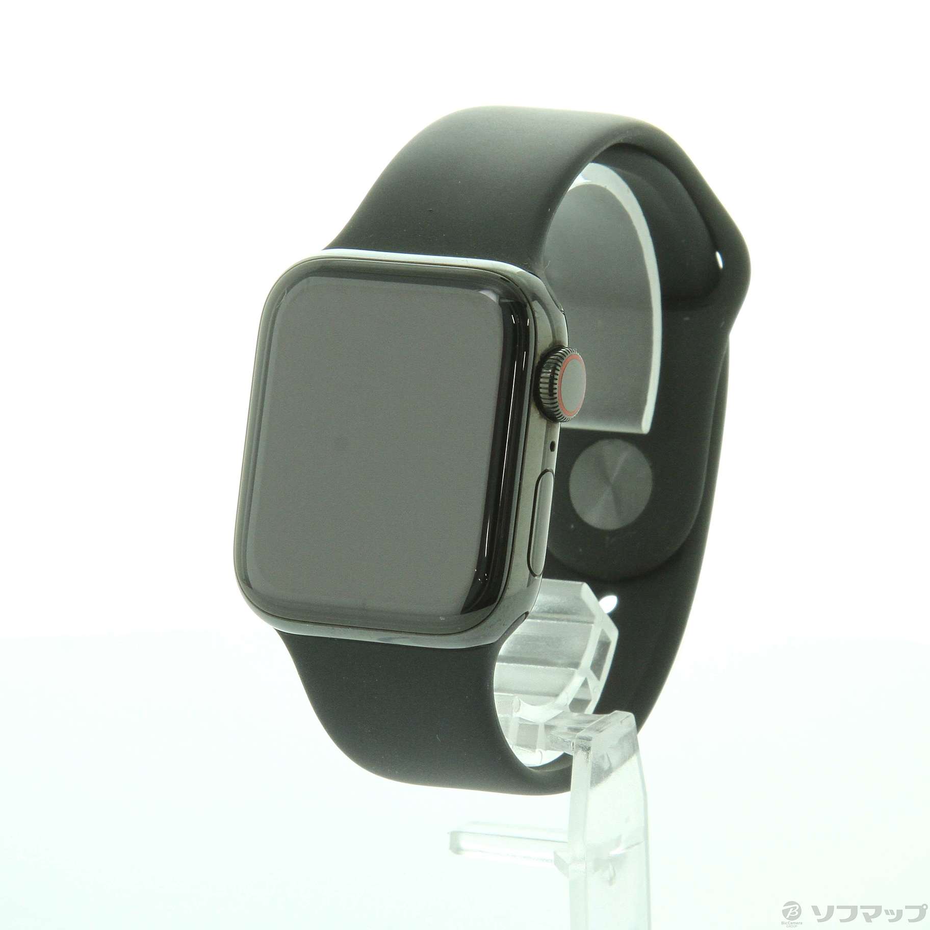 Apple Watch Series 4 GPS + Cellular 40mm スペースブラックステンレススチールケース ブラックスポーツバンド