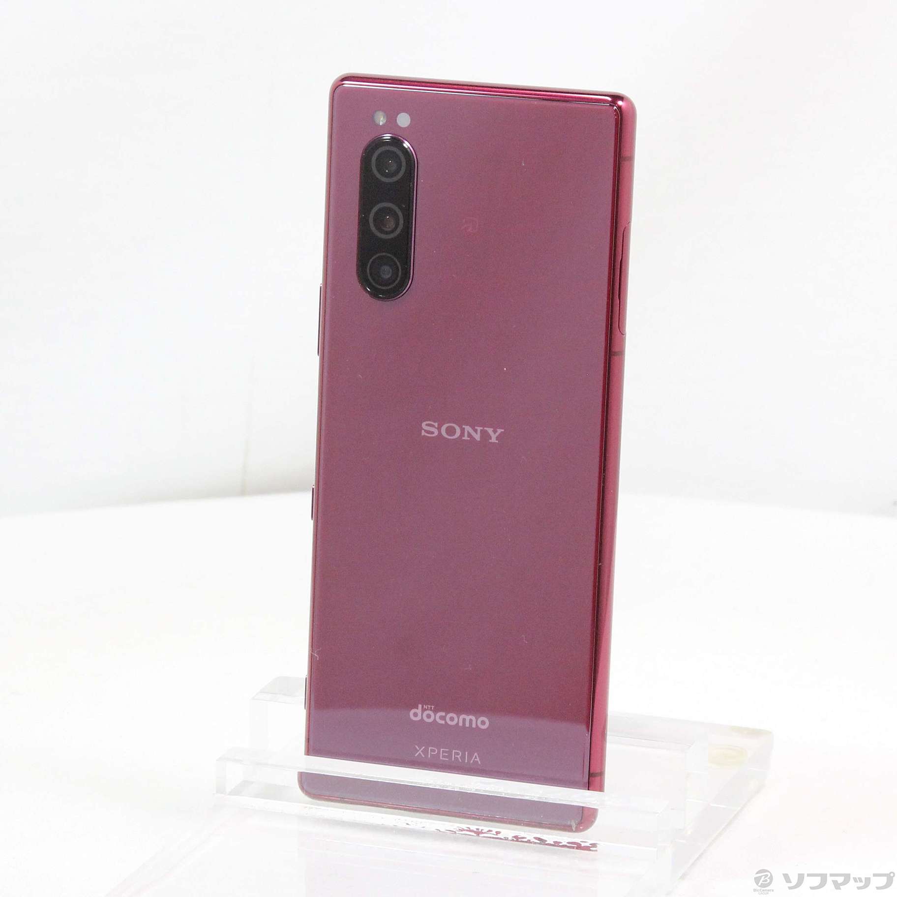 中古】Xperia 5 64GB レッド SO-01M docomoロック解除SIMフリー