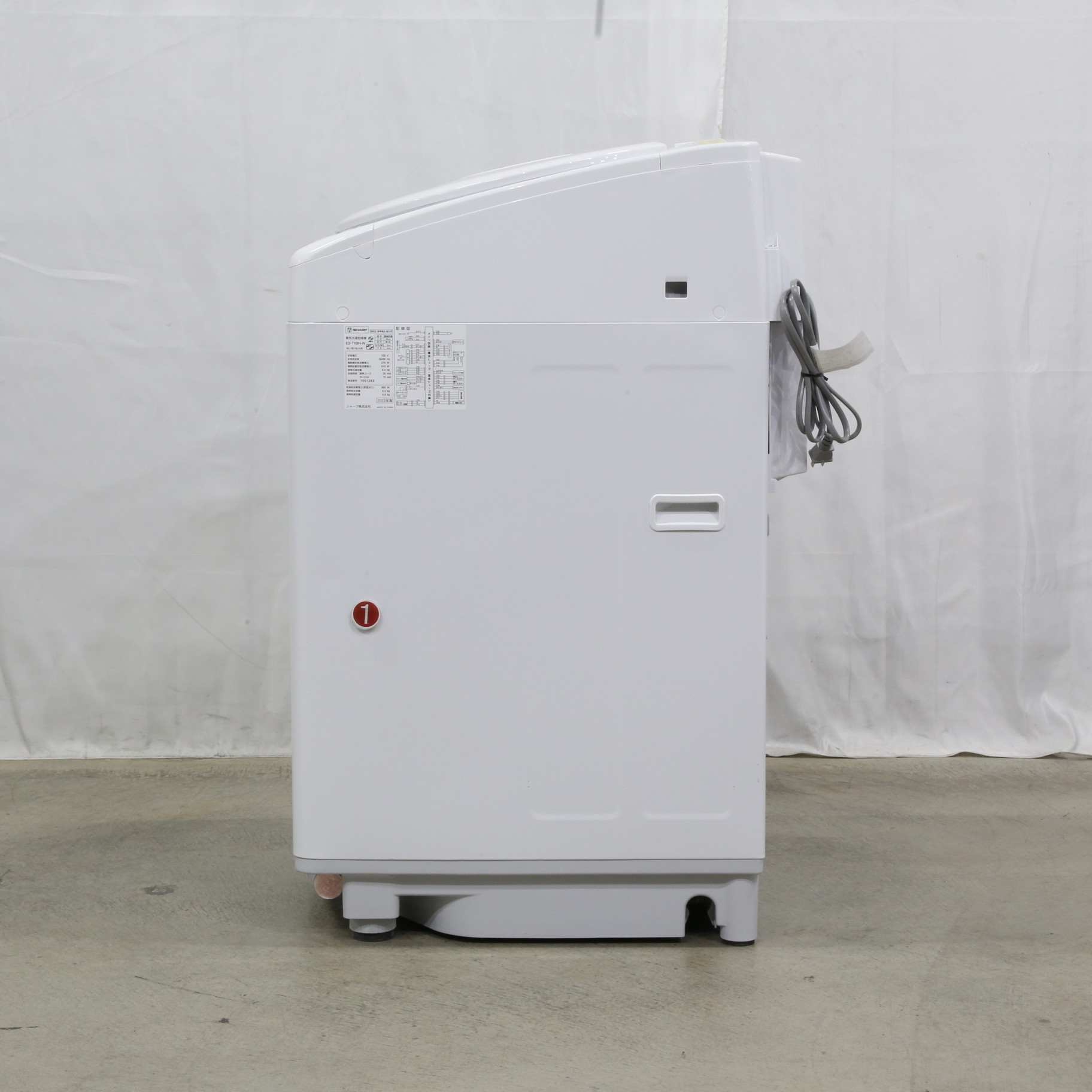 〔展示品〕 ES-TX8H-W 縦型乾燥洗濯機 ホワイト系 [洗濯8.0kg ／乾燥4.5kg ／ヒータ乾燥（排気タイプ）上開き] ES-TX8H-W  ［洗濯8.0kg ／乾燥4.5kg ／ヒーター乾燥(排気タイプ) ／上開き］