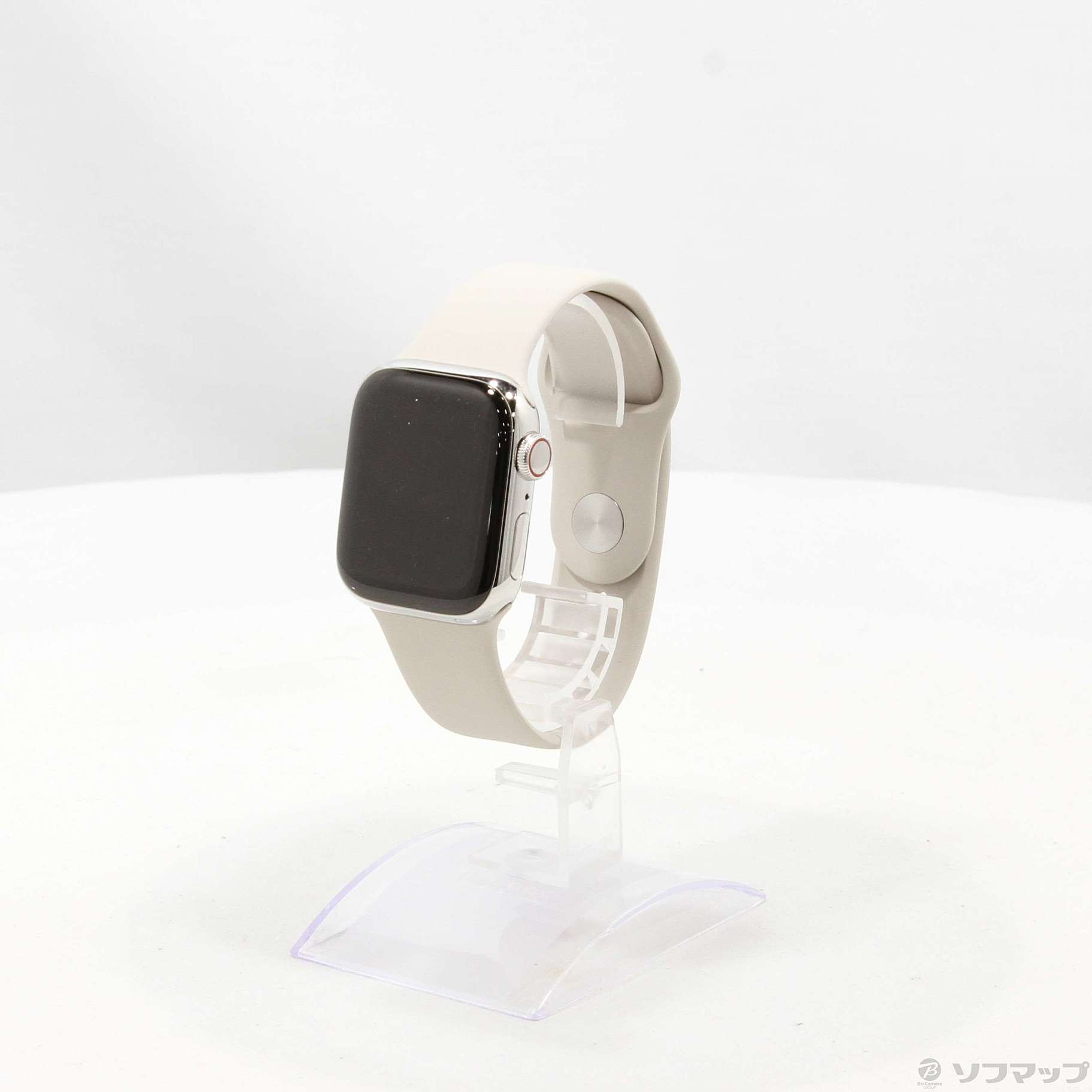 〔展示品〕 Apple Watch Series 7 GPS + Cellular 41mm シルバーステンレススチールケース  スターライトスポーツバンド