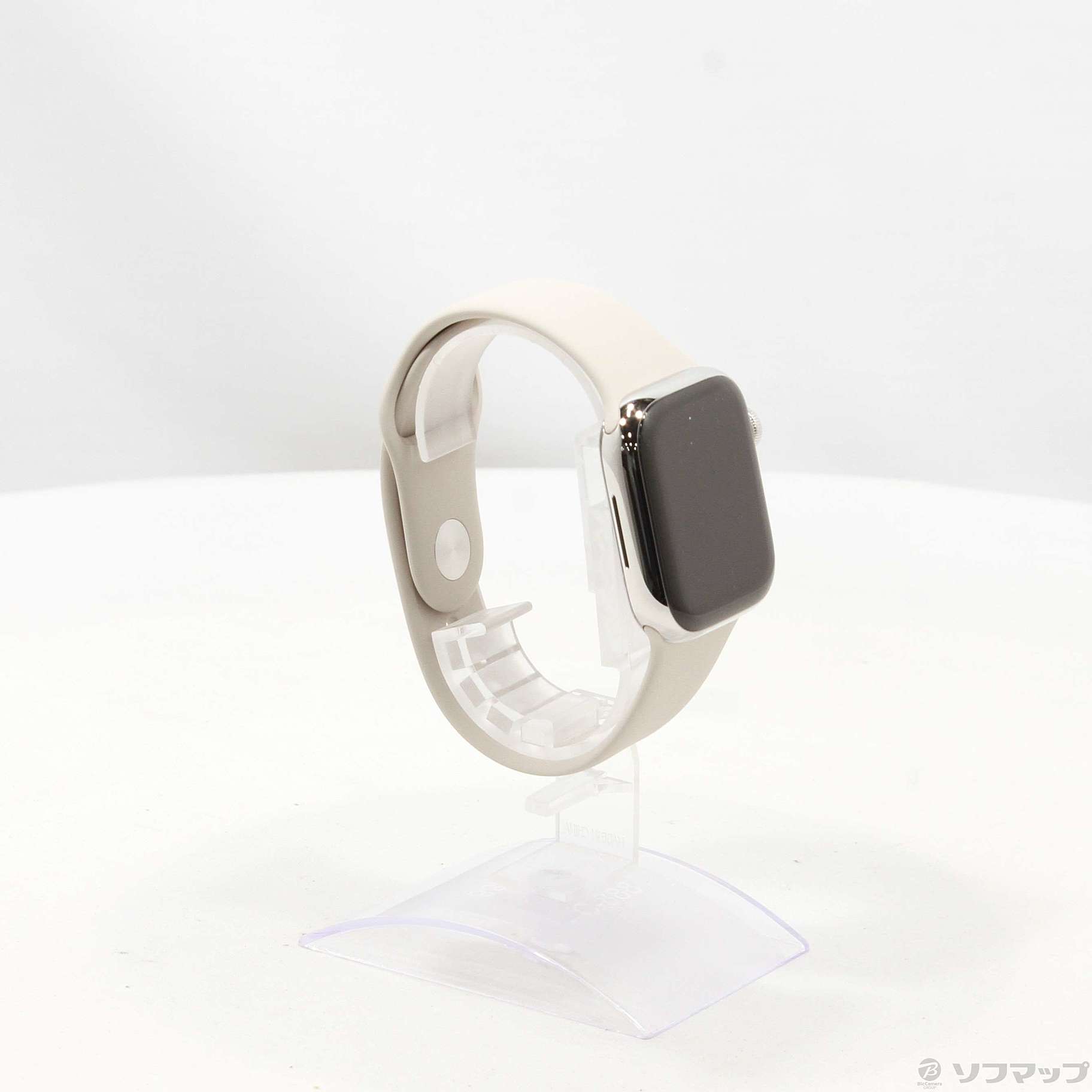 〔展示品〕 Apple Watch Series 7 GPS + Cellular 41mm シルバーステンレススチールケース  スターライトスポーツバンド