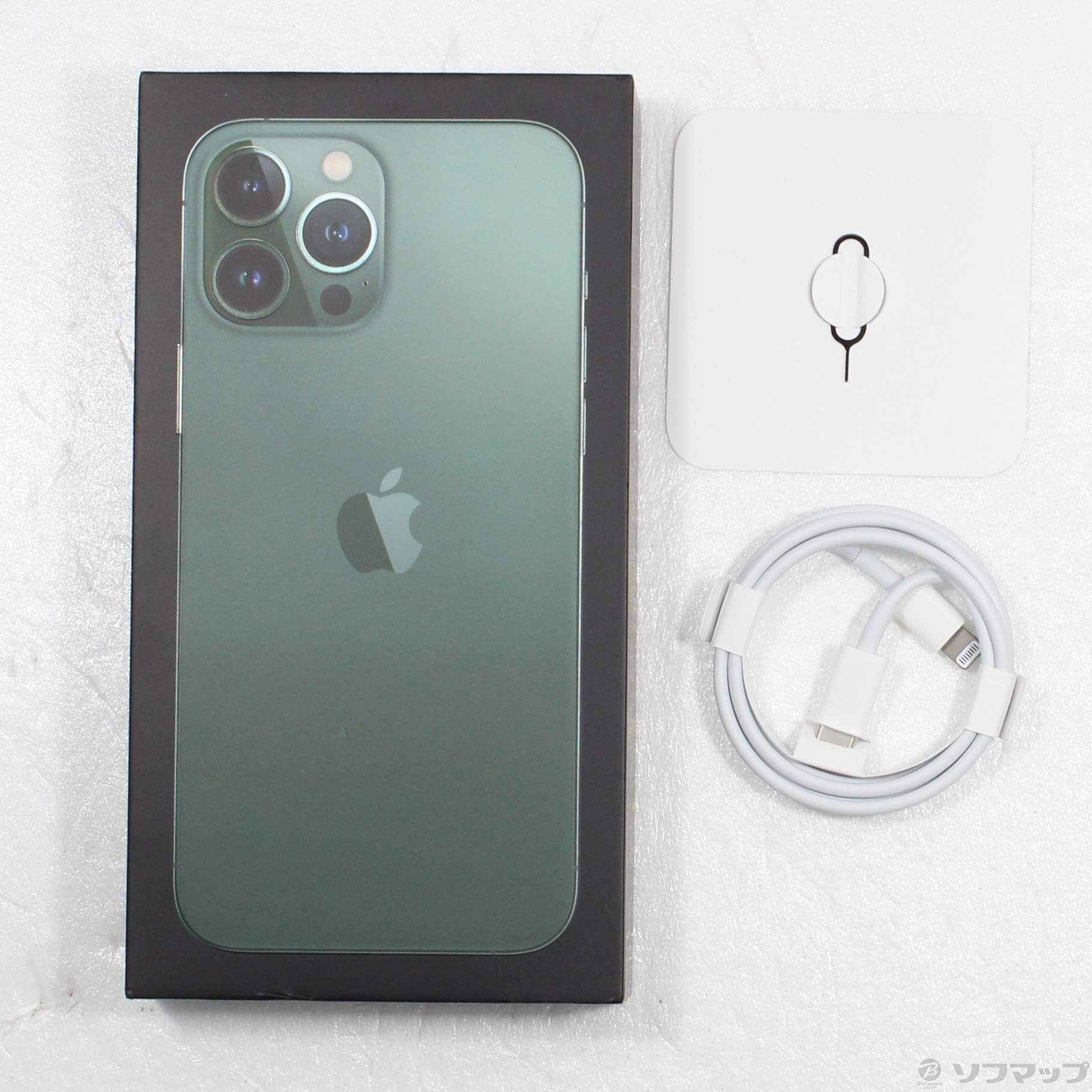 中古】iPhone13 Pro Max 256GB アルパイングリーン MNCV3J／A SIM