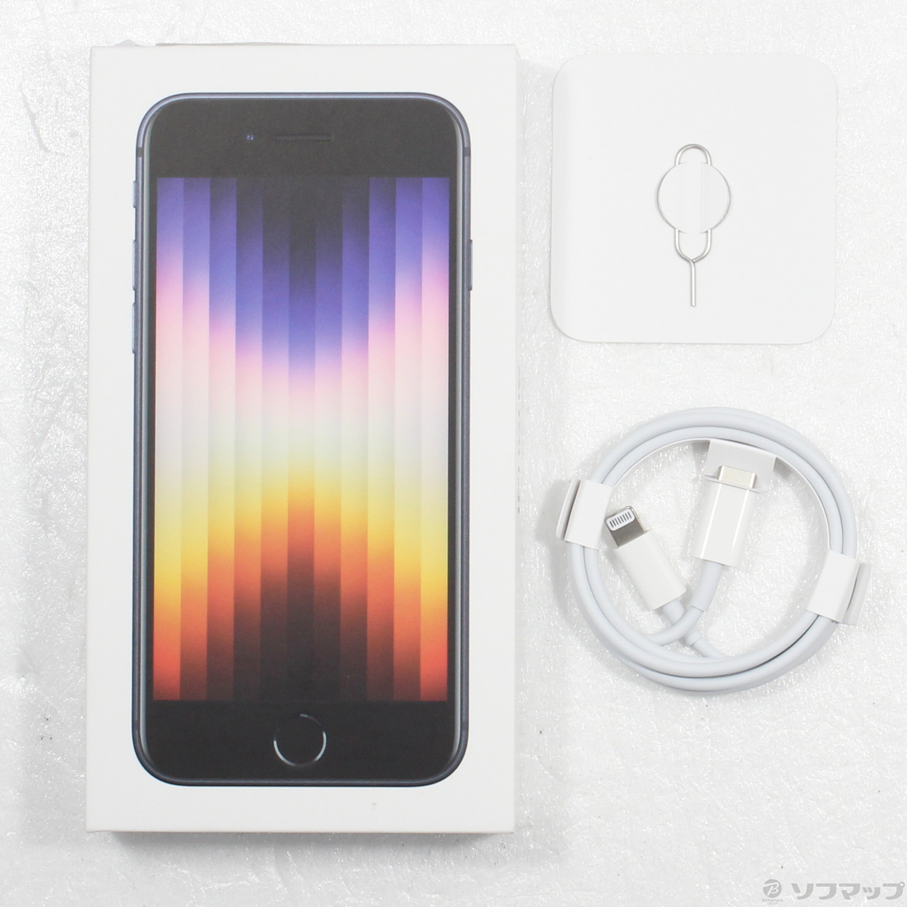 中古】iPhone SE 第3世代 64GB ミッドナイト MMYC3J／A SIMフリー