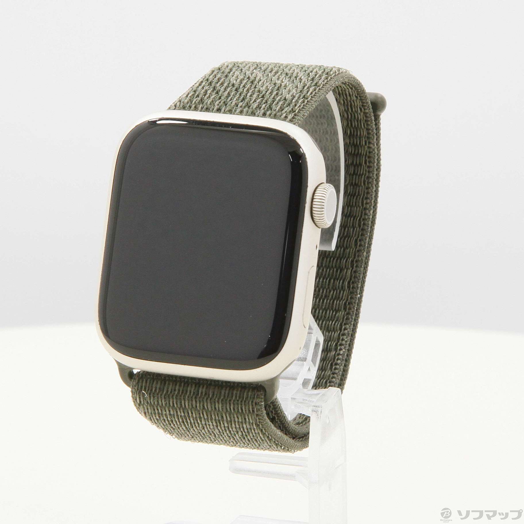 Apple Watch Series 7 GPS 45mm スターライトアルミニウムケース カーゴカーキNikeスポーツループ