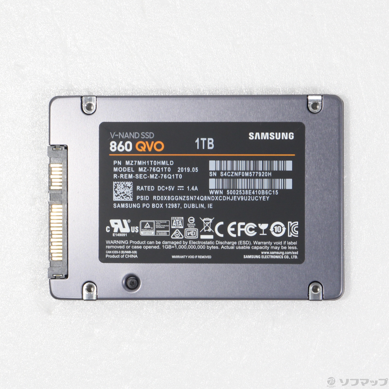 新品未使用 サムスン 1TB SSD 860 QVO MZ-76Q1T0B/ITPC/タブレット