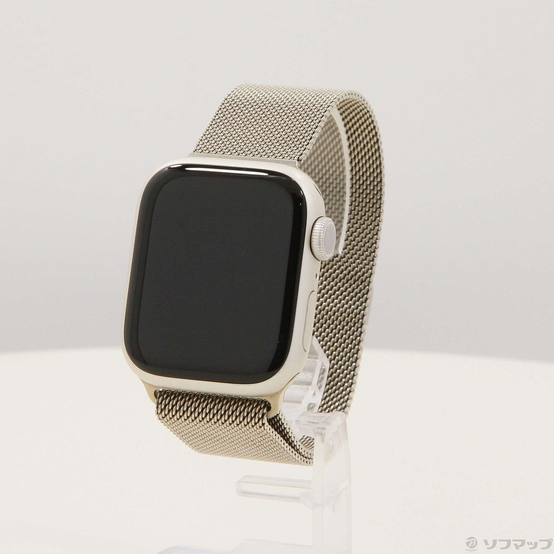 Apple Watch Series 7 GPS 41mm スターライトアルミニウムケース ゴールドミラネーゼループ