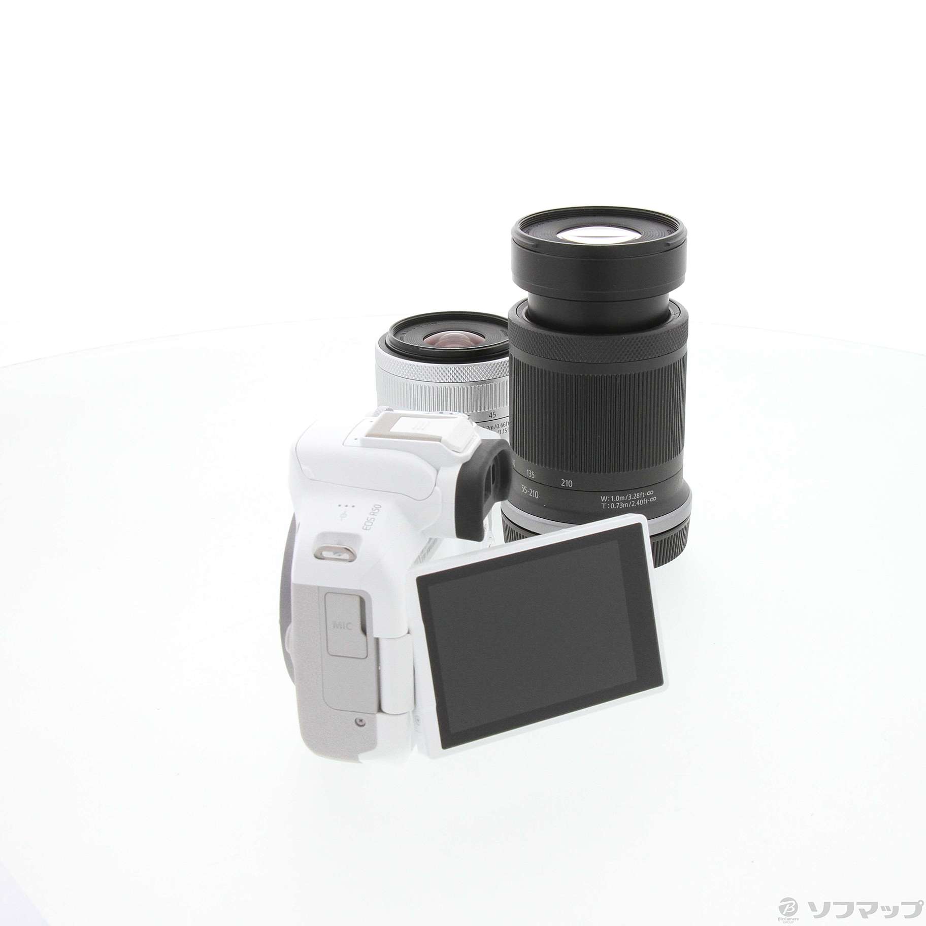 中古】EOS R50 ダブルズームキット ホワイト [2133050465470] - リコレ