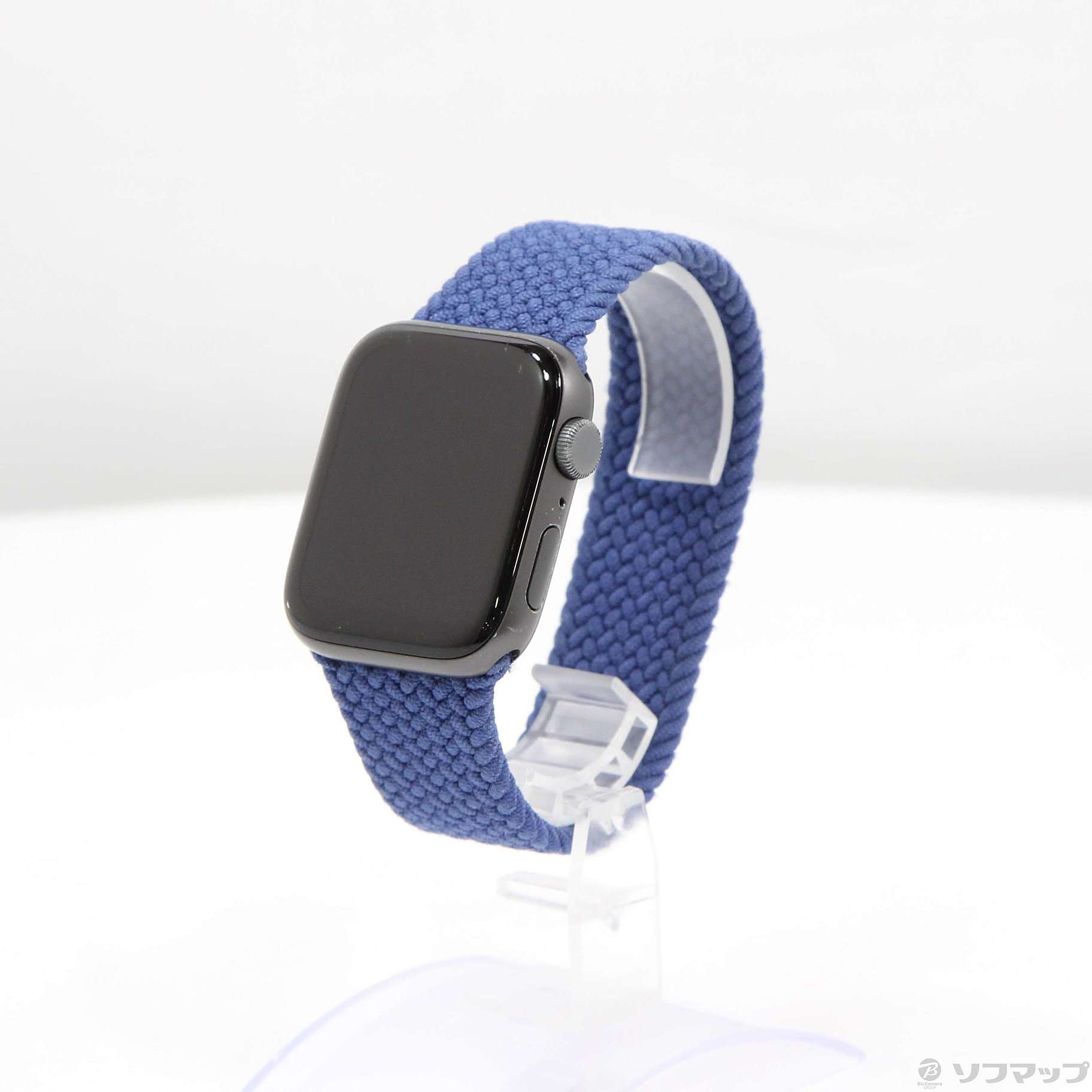 Apple Watch SE 第1世代 GPS 44mm スペースグレイアルミニウムケース アビスブルーブレイデッドソロループ