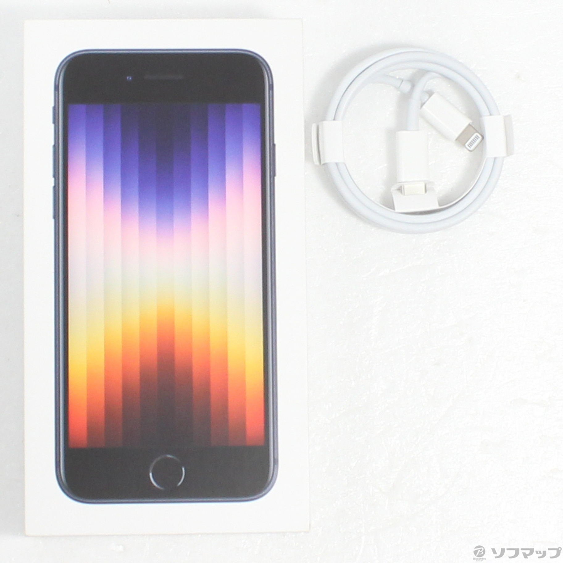 中古】iPhone SE 第3世代 256GB ミッドナイト MMYJ3J／A SIMフリー