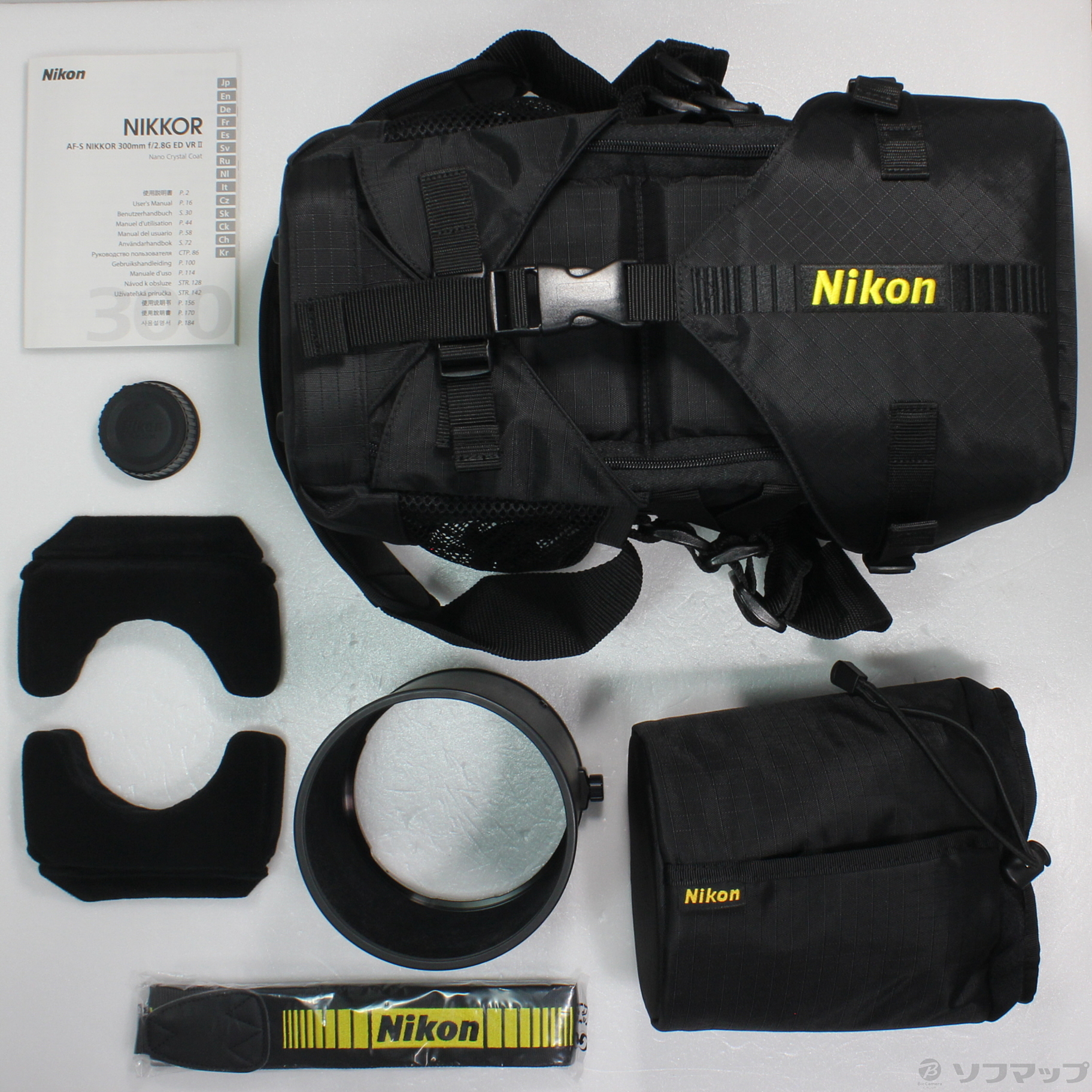 ニコンAF-S NIKKOR 300mm F2.8G ED VR IIケース付き正常レンズ内の状態