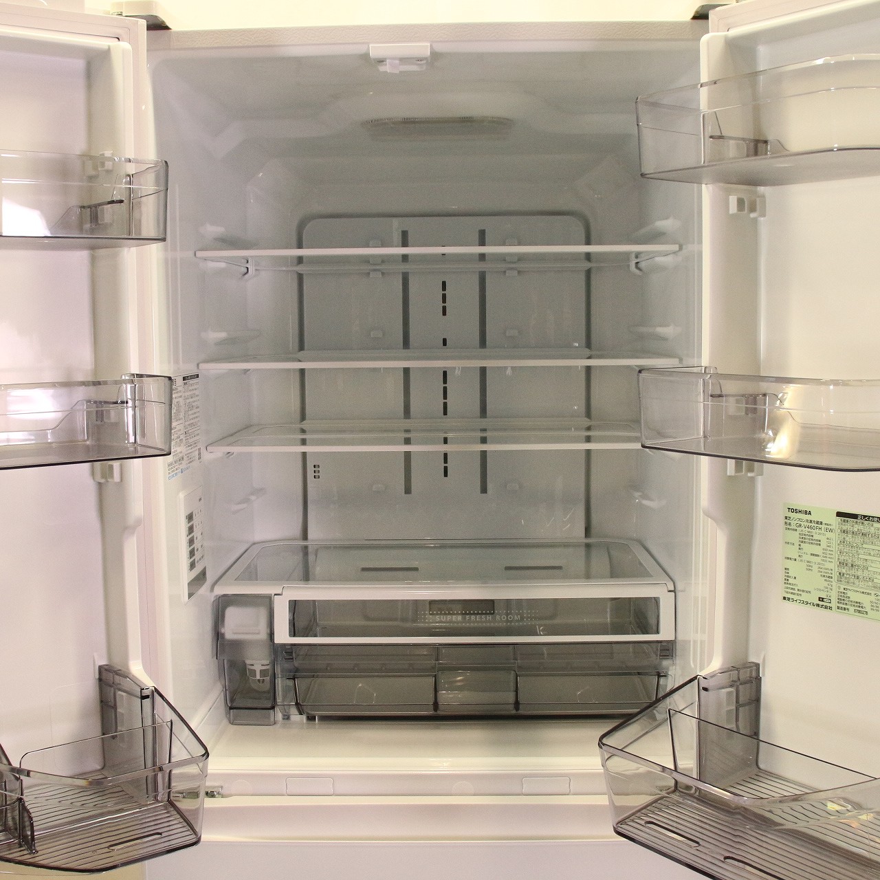 中古】〔展示品〕 冷蔵庫 グランホワイト GR-V460FH(EW) ［幅65cm 