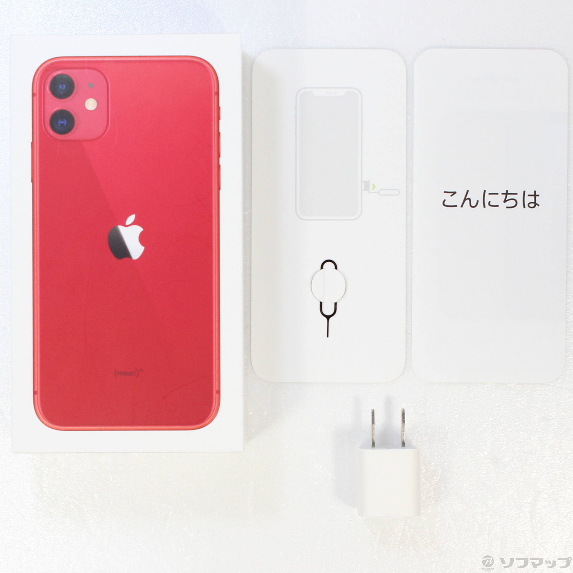 中古】iPhone11 128GB プロダクトレッド MWM32J／A SIMフリー