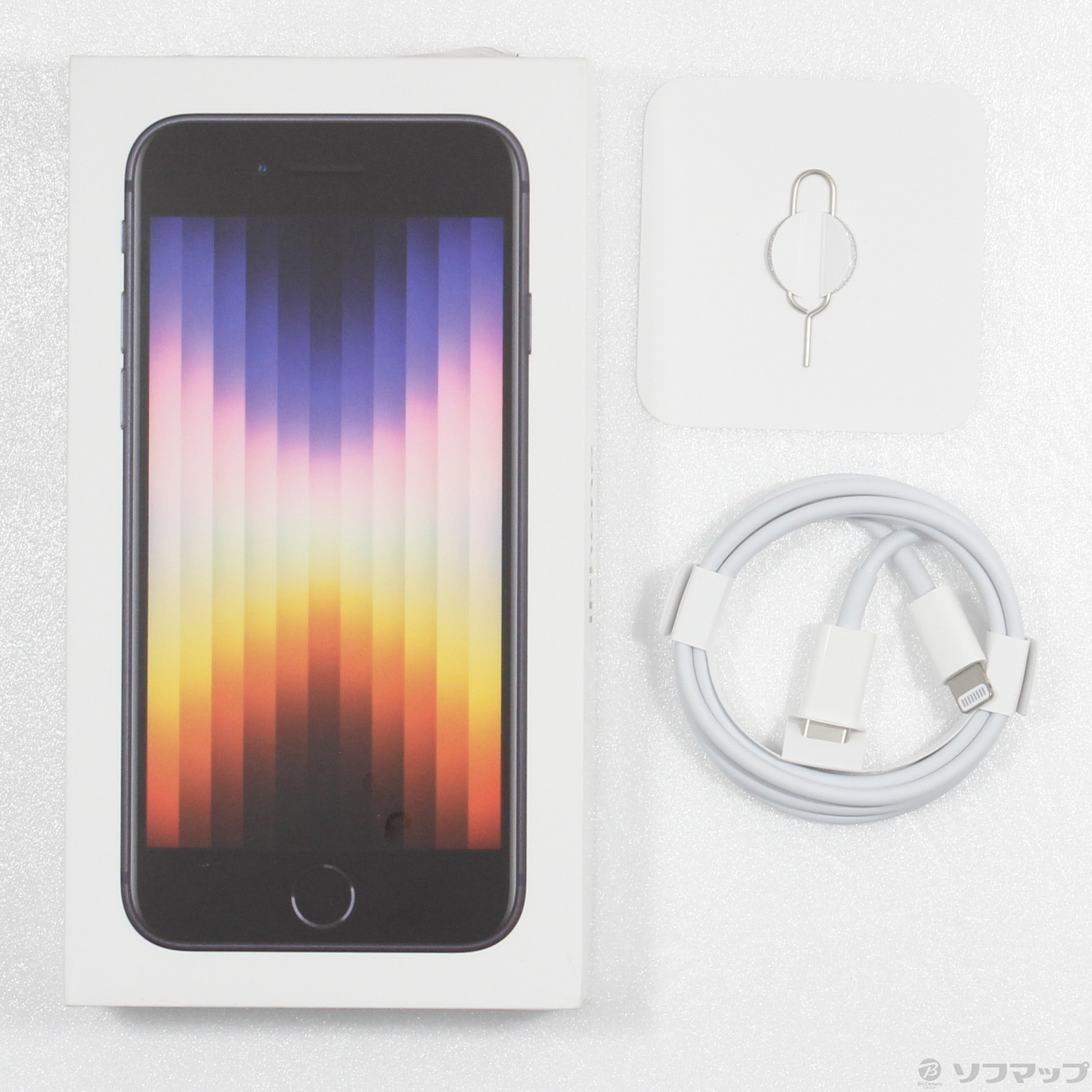 中古】iPhone SE 第3世代 64GB ミッドナイト MMYC3J／A SIMフリー