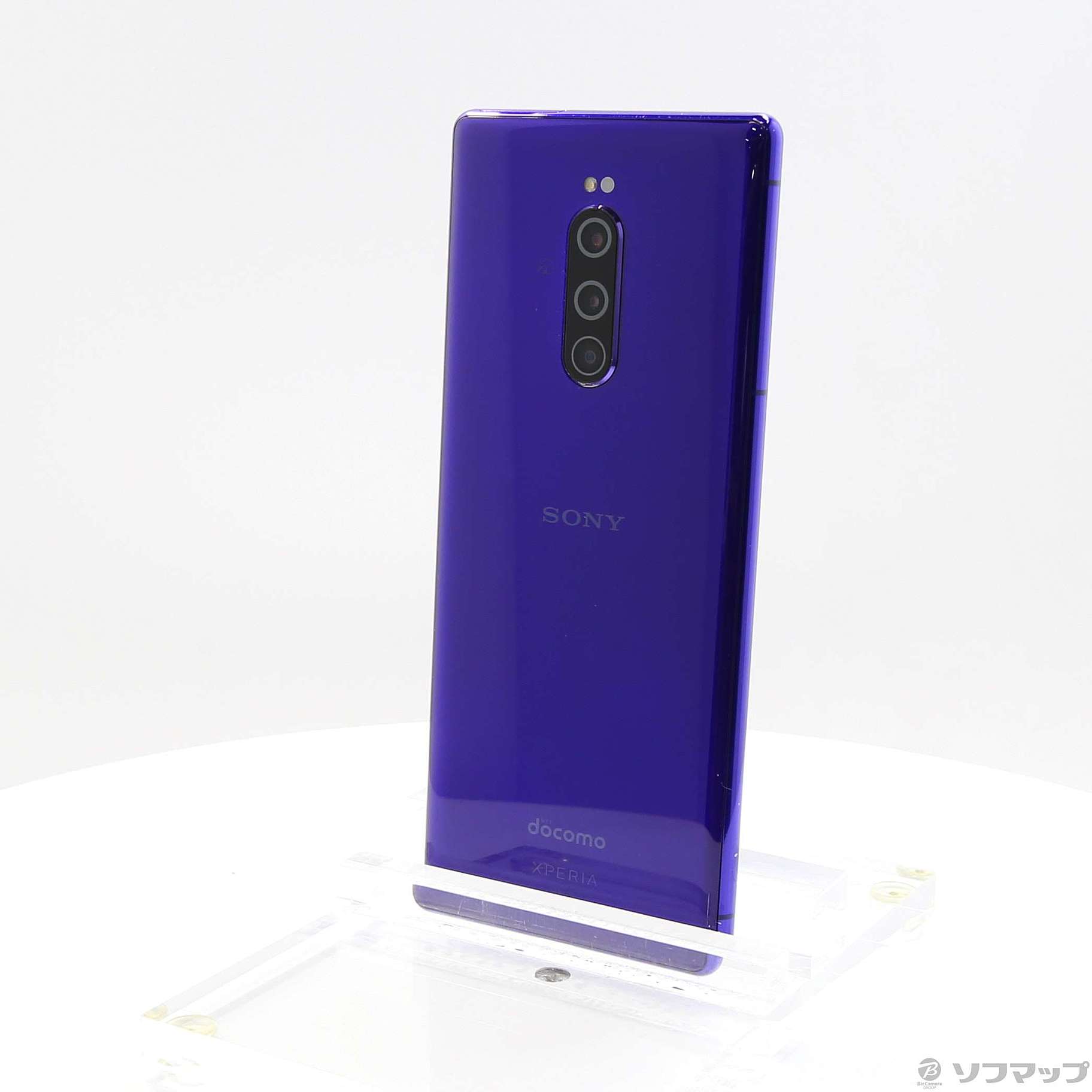 〔中古品〕 Xperia 1 64GB パープル SO-03L docomoロック解除SIMフリー ［6.5インチ有機EL／Snapdragon  855］