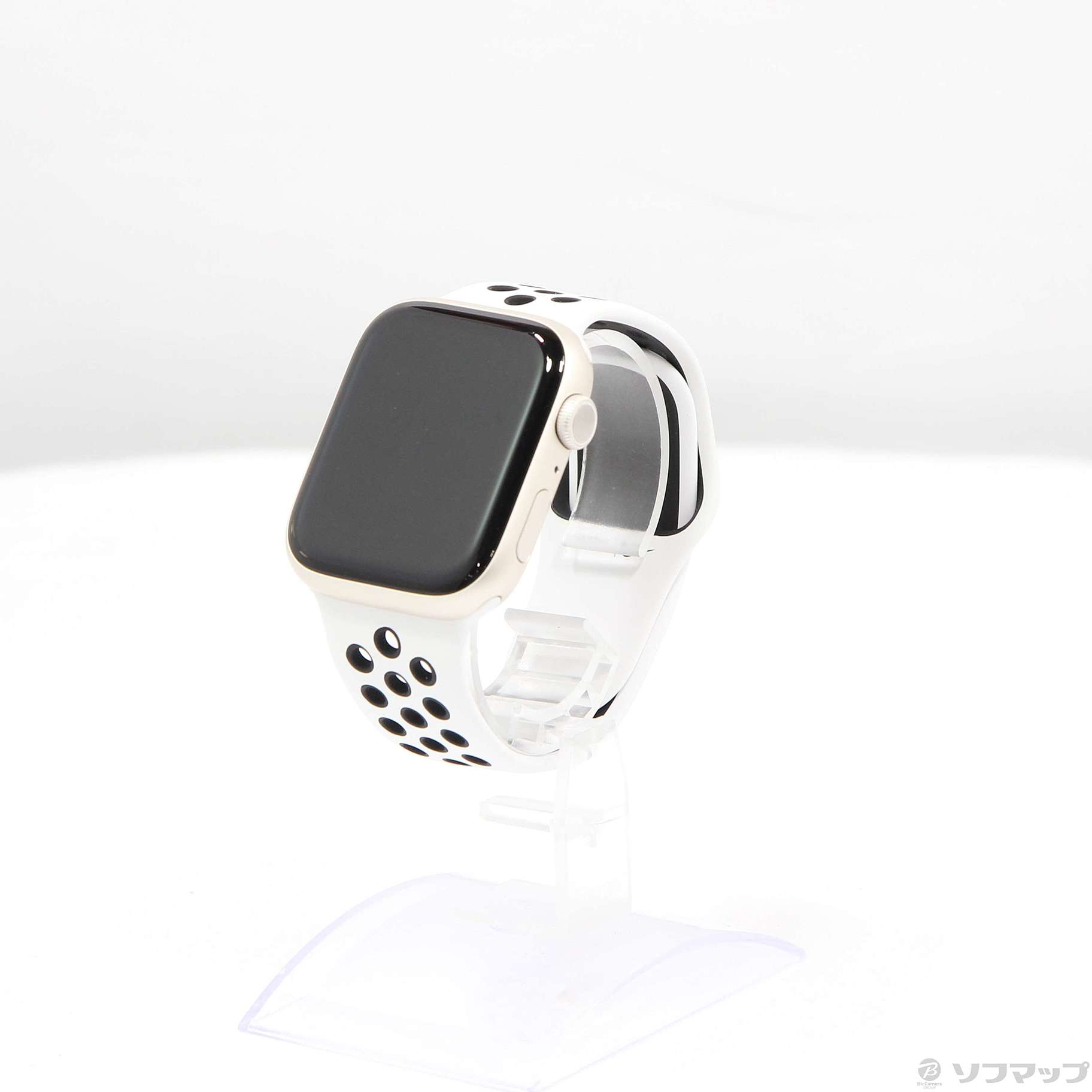 Apple Watch Series 8 GPS 45mm スターライトアルミニウムケース サミットホワイト／ブラックNikeスポーツバンド