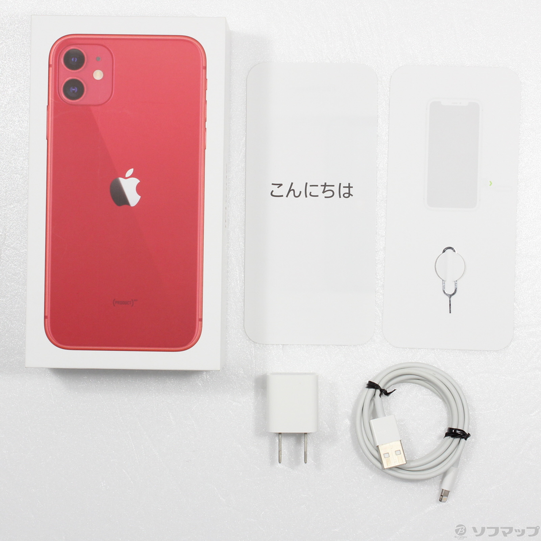 中古】iPhone11 64GB プロダクトレッド MWLV2J／A SIMフリー