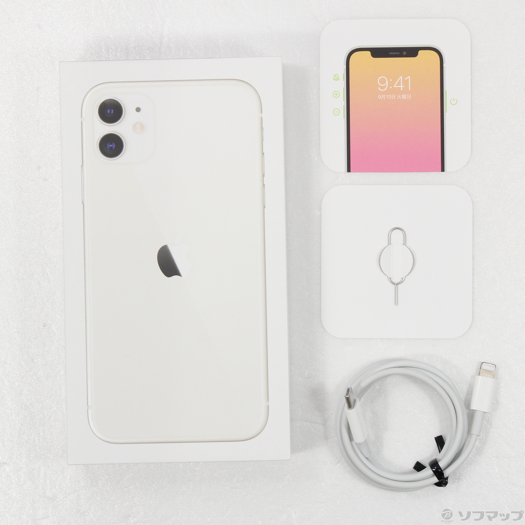 中古】iPhone11 64GB ホワイト MHDC3J／A SIMフリー [2133050651194