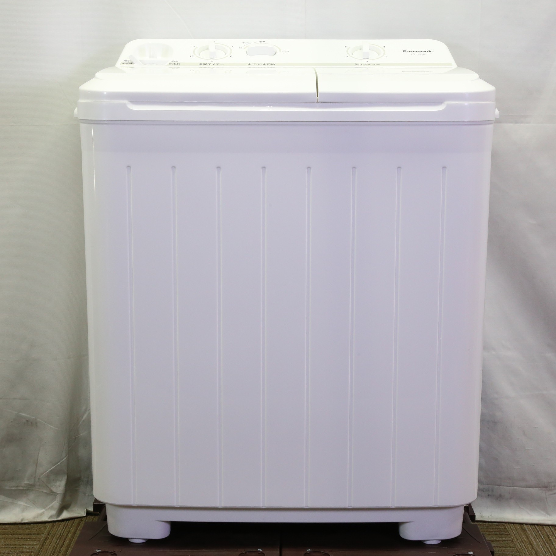 〔中古品〕 2槽式洗濯機 ホワイト NA-W50B1-W ［洗濯5.0kg ／乾燥機能無 ／上開き］