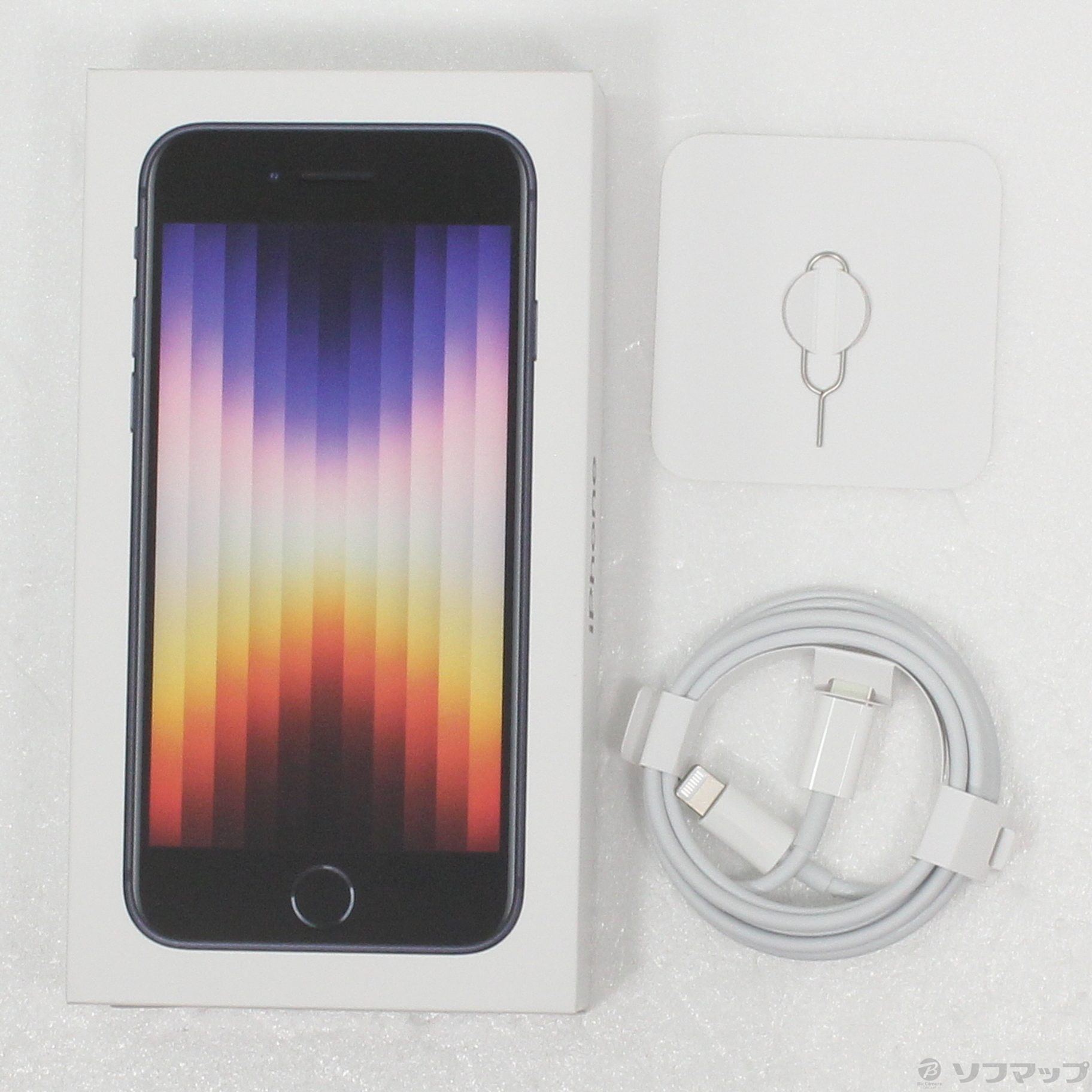 中古】iPhone SE 第3世代 64GB ミッドナイト MMYC3J／A SIMフリー