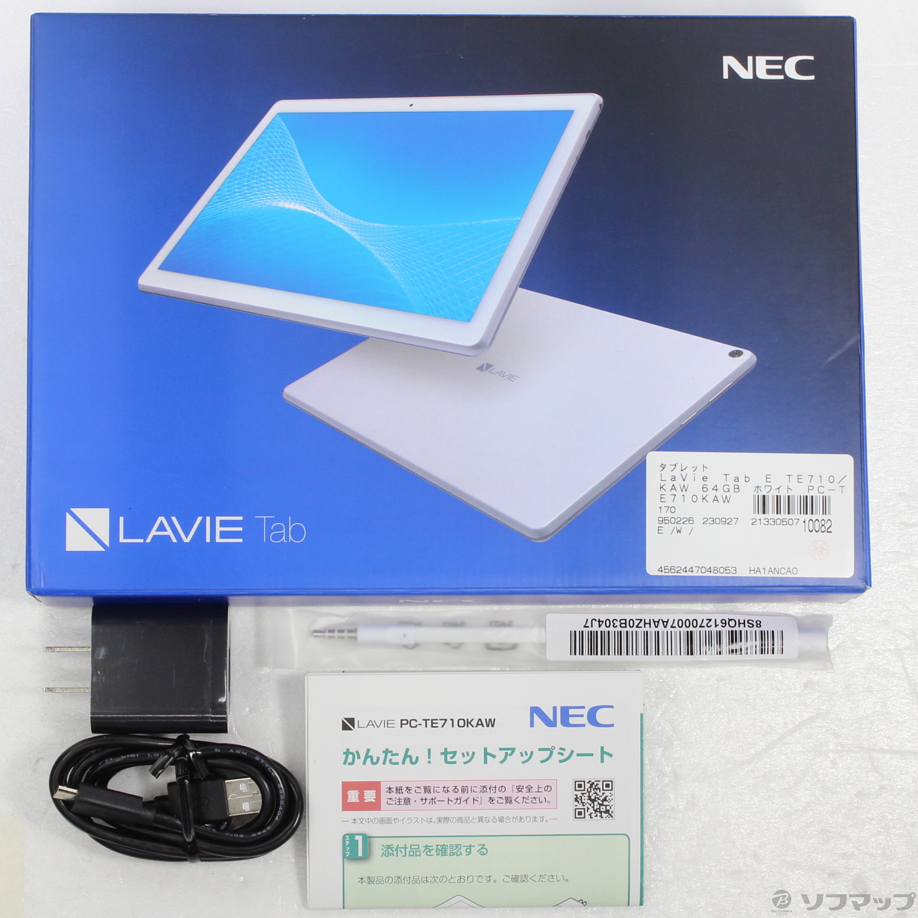 中古】LaVie Tab E TE710／KAW 64GB ホワイト PC-TE710KAW Wi-Fi ...