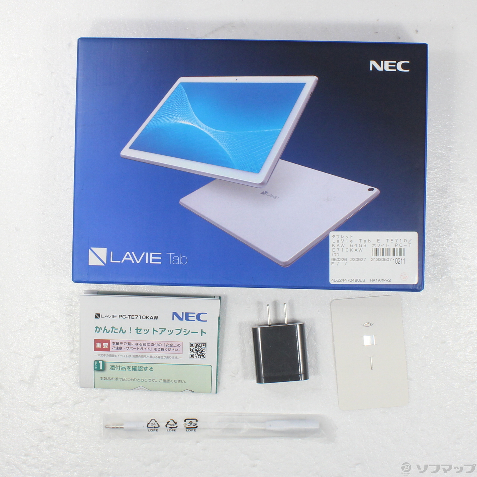 中古】LaVie Tab E TE710／KAW 64GB ホワイト PC-TE710KAW Wi-Fi