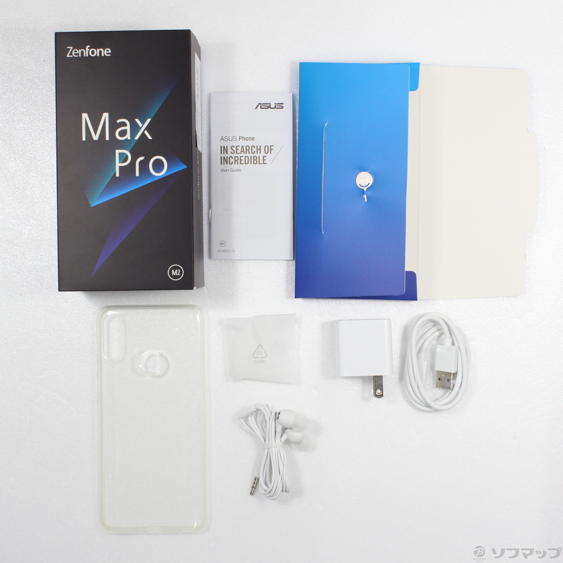 中古】ZenFone Max Pro M2 64GB ミッドナイトブルー ZB631KL-BL64S6