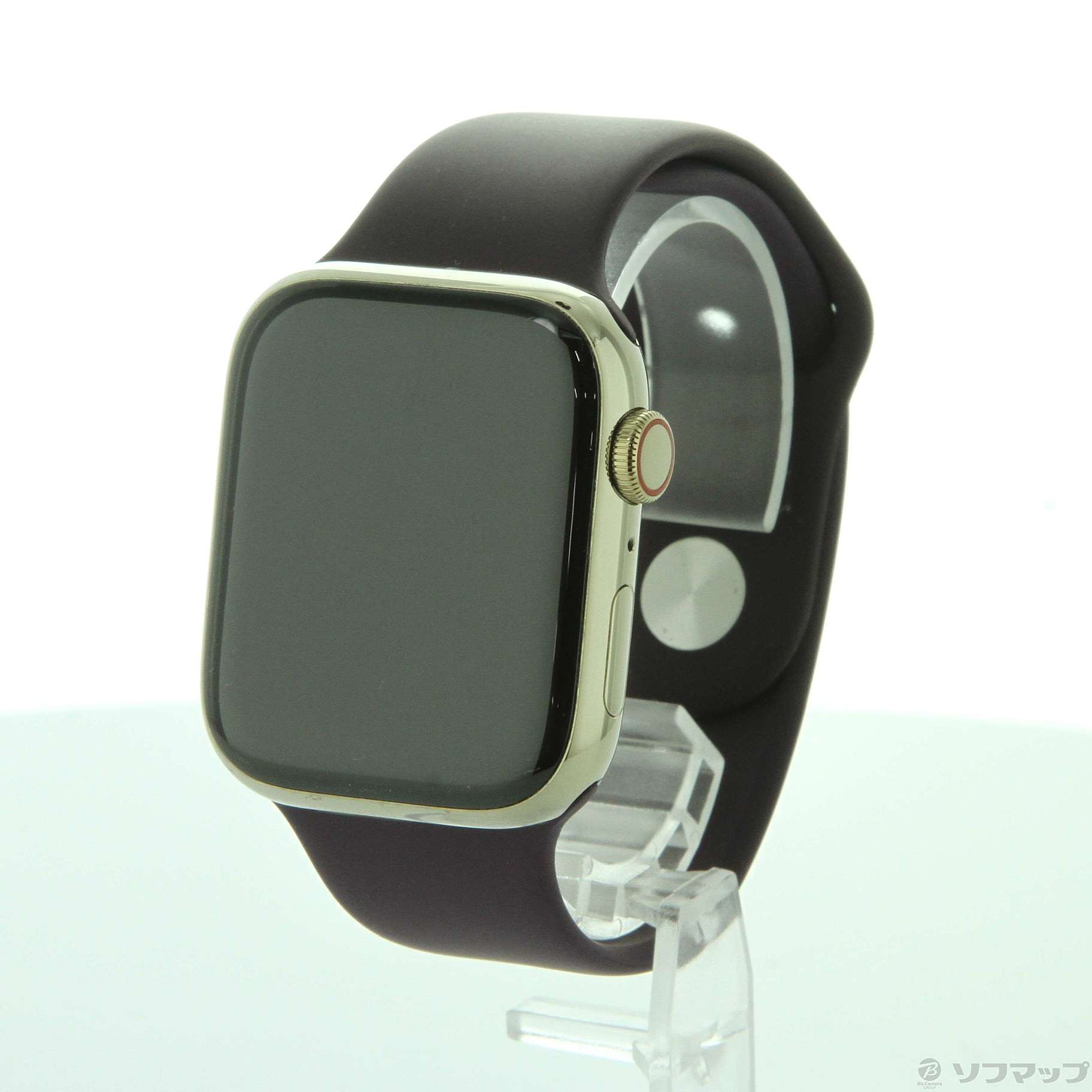 Apple Watch Series 7 GPS + Cellular 45mm ゴールドステンレススチールケース ダークチェリースポーツバンド