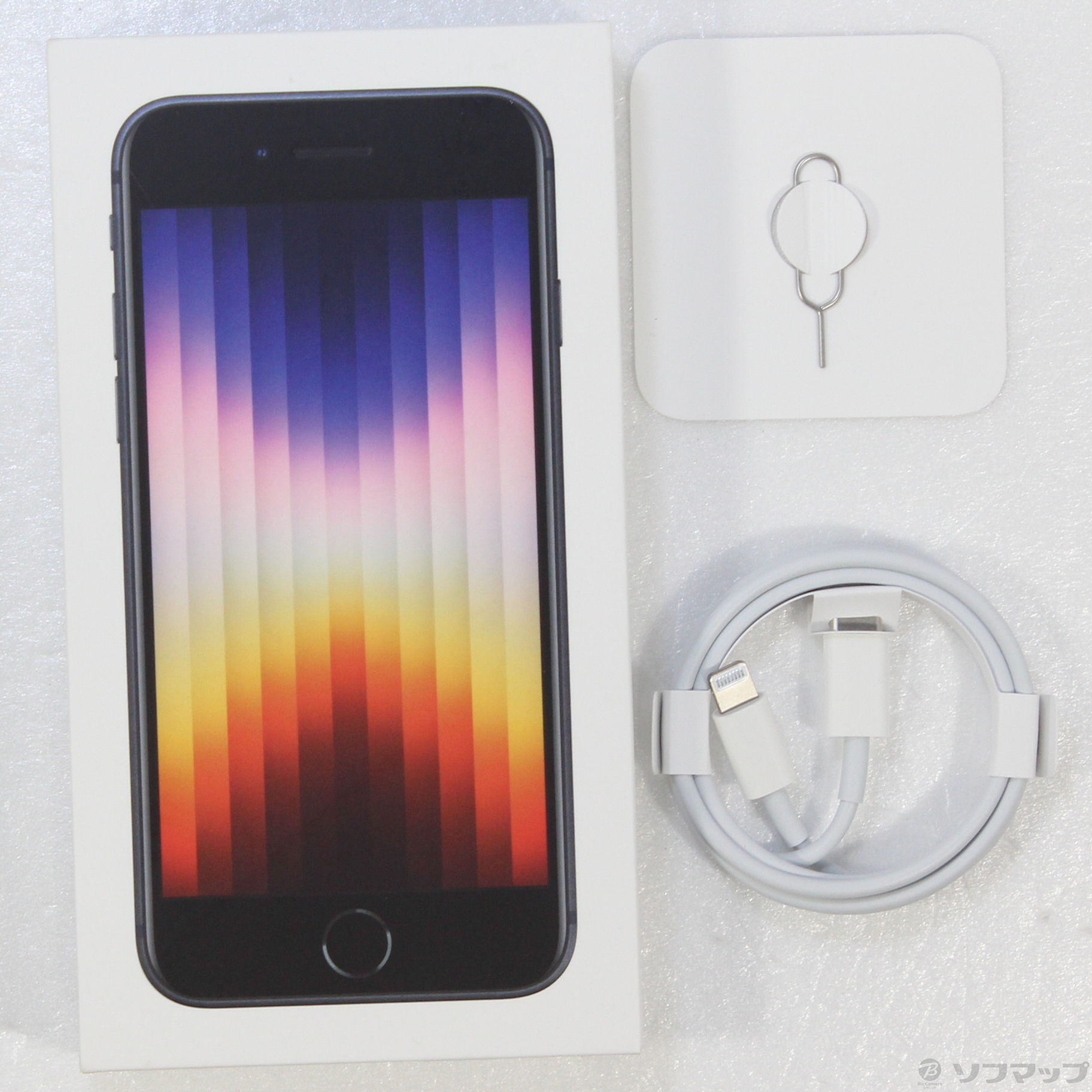 中古】iPhone SE 第3世代 64GB ミッドナイト MMYC3J／A SIMフリー