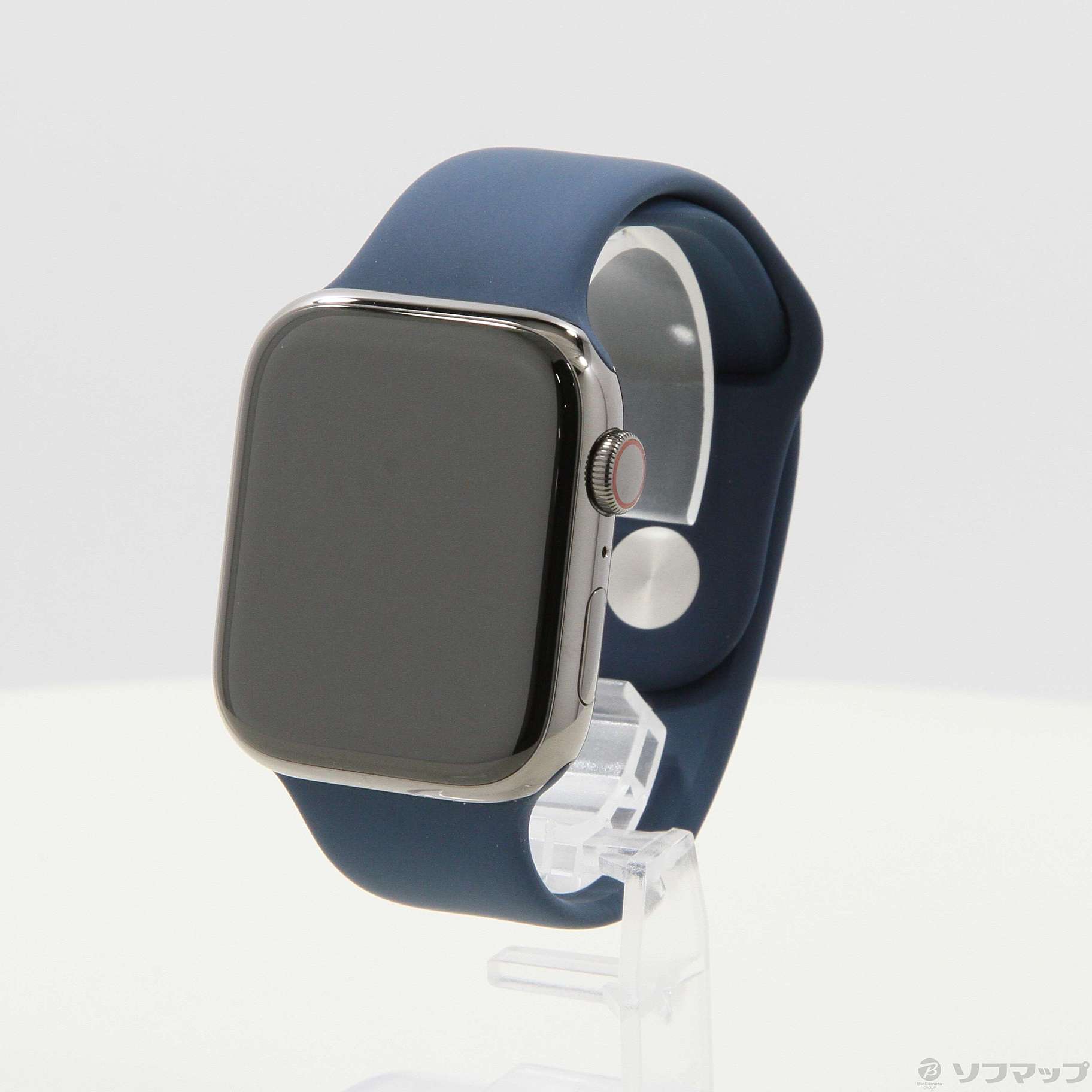 Apple Watch Series 7 GPS + Cellular 45mm グラファイトステンレススチールケース アビスブルースポーツバンド
