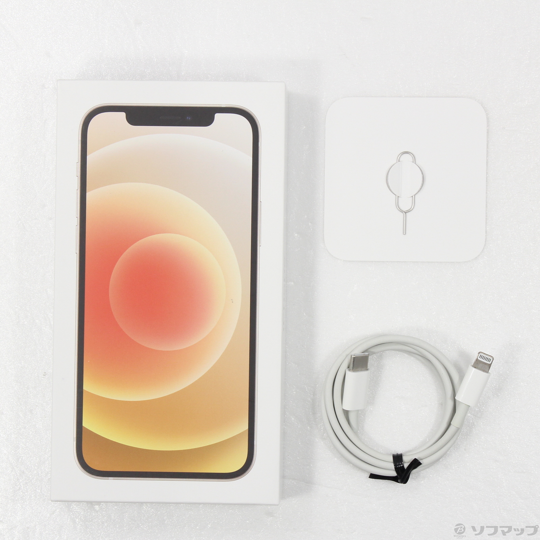 中古】Apple(アップル) iPhone12 64GB ホワイト MGHP3J／A SIMフリー 【251-ud】 スマートフォン本体