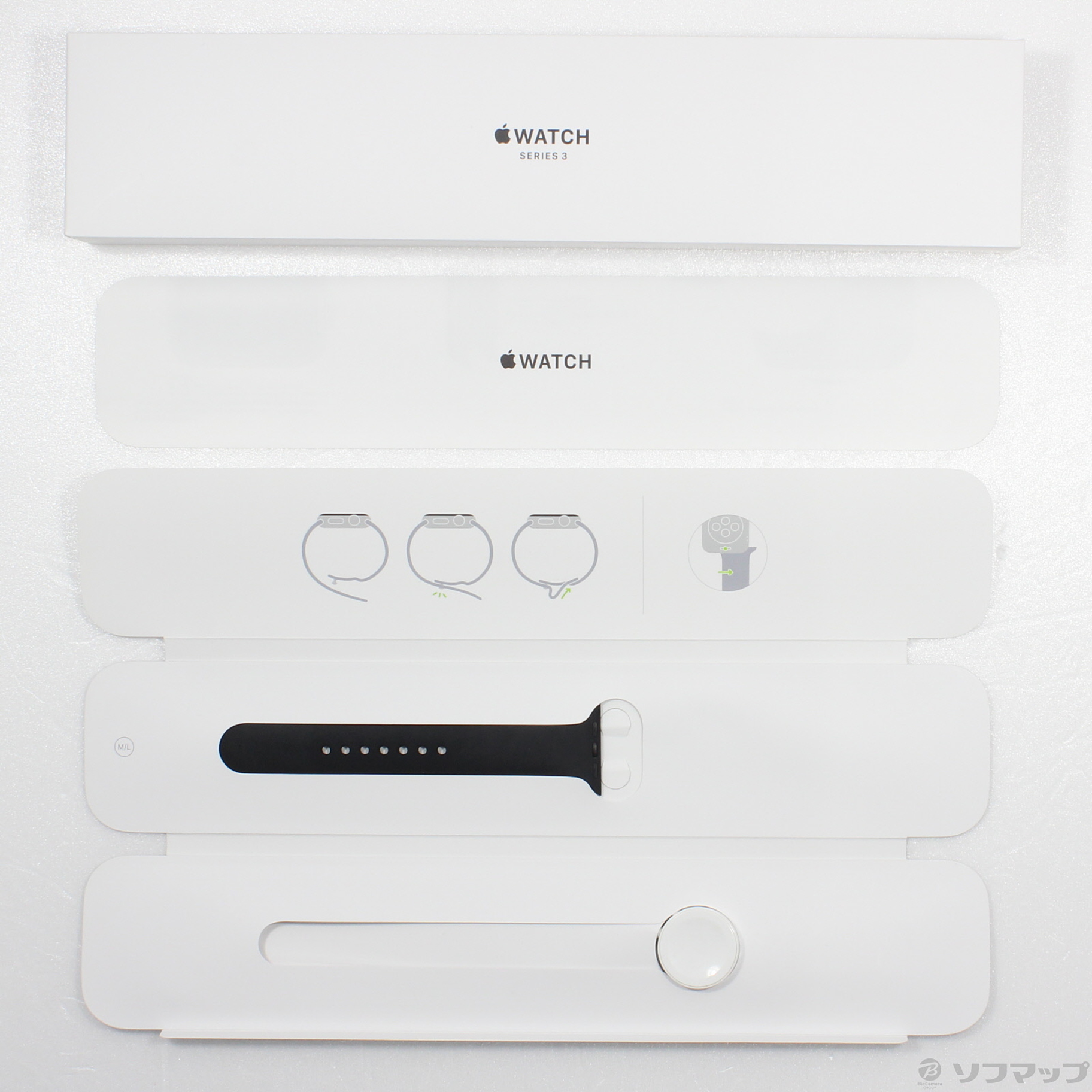 中古】Apple Watch Series 3 GPS 38mm スペースグレイアルミニウム 