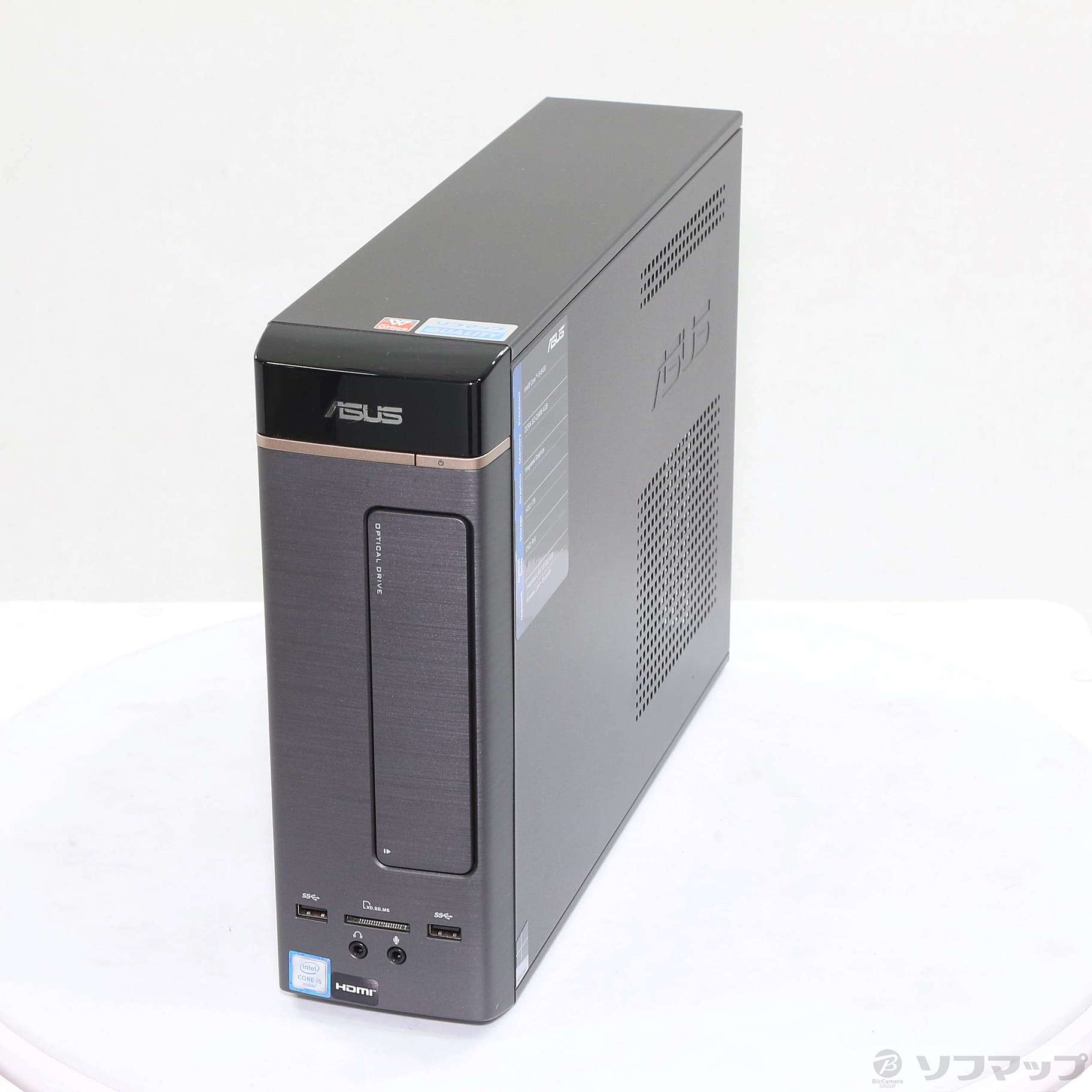 (中古)ASUS VivoPC K20CD K20CD-I56400 ブラック (Windows 10)(305-ud)