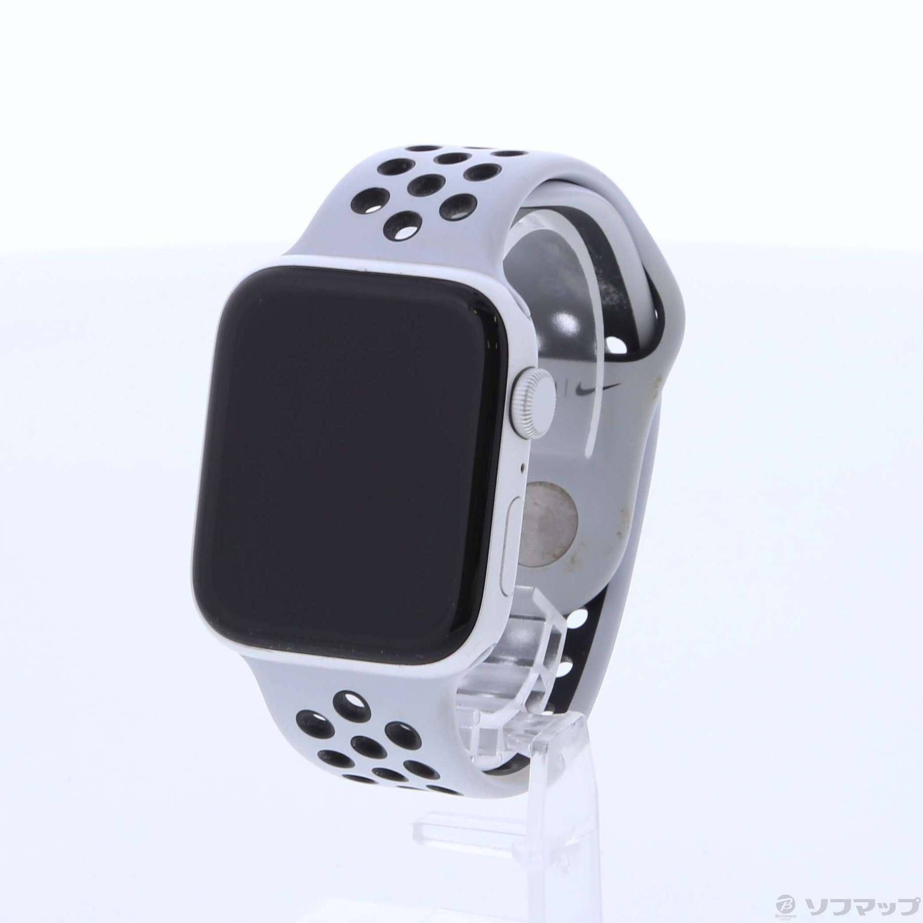 Apple Watch SE 第1世代 GPS 44mm シルバーアルミニウムケース ピュアプラチナム／ブラックNikeスポーツバンド