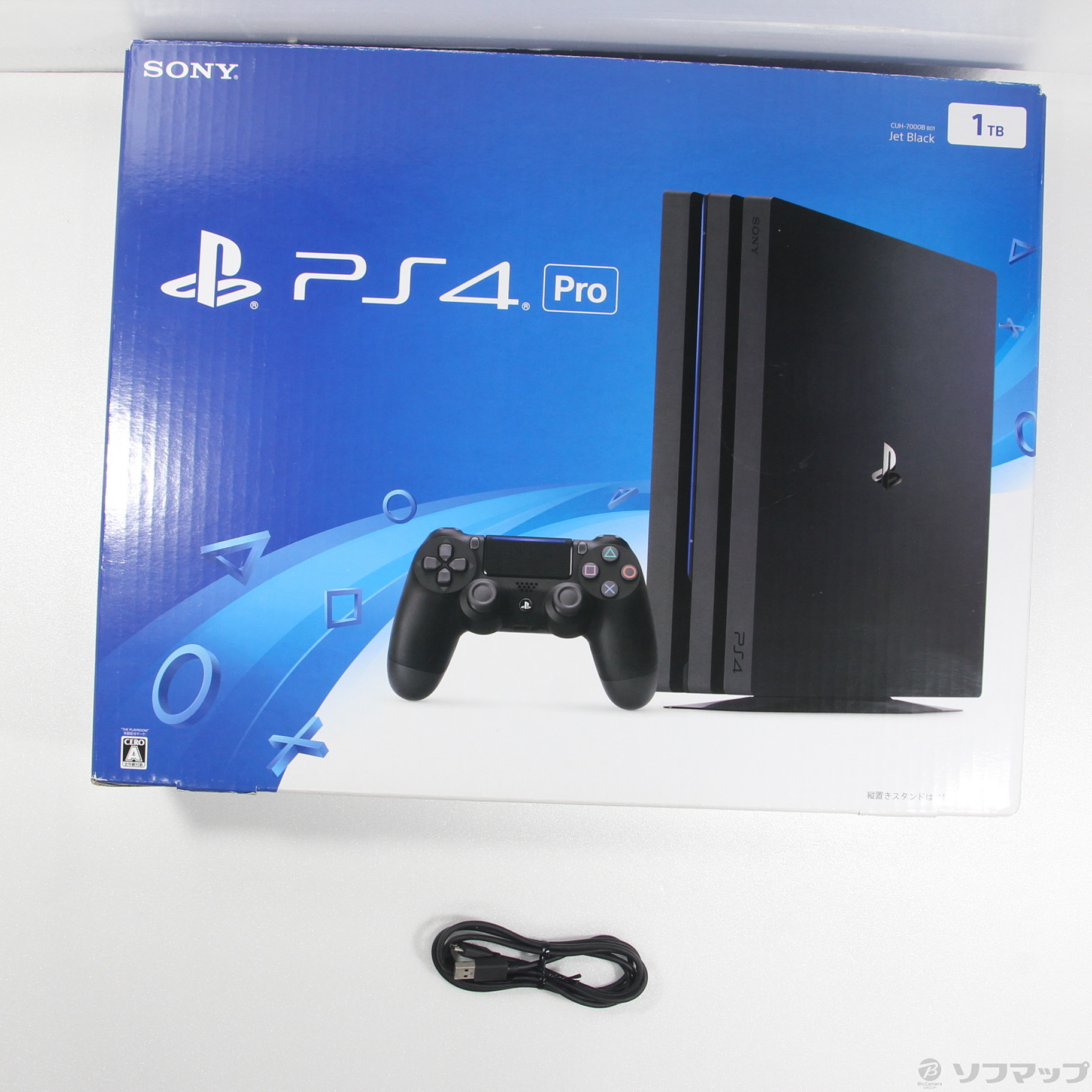 中古】PlayStation 4 Pro ジェットブラック 1TB CUH-7000BB