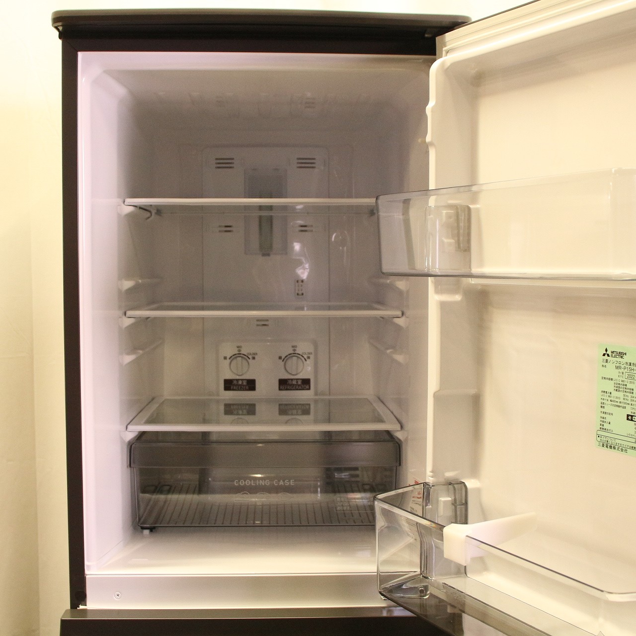 中古】〔展示品〕 冷蔵庫 マットチャコール MR-P15H-H ［幅48cm ／1