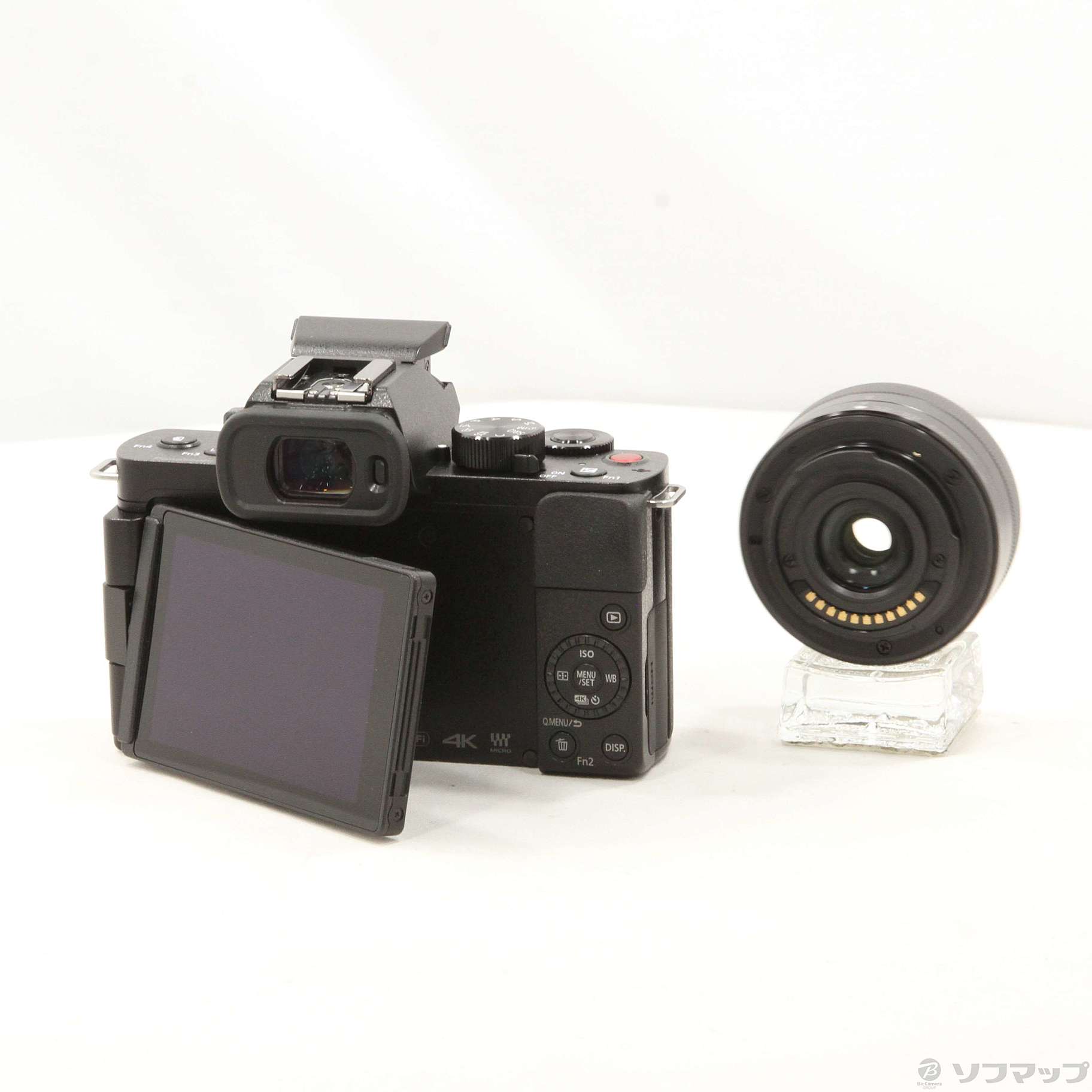 中古】LUMIX G100 標準ズームレンズキット ブラック DC-G100K-K