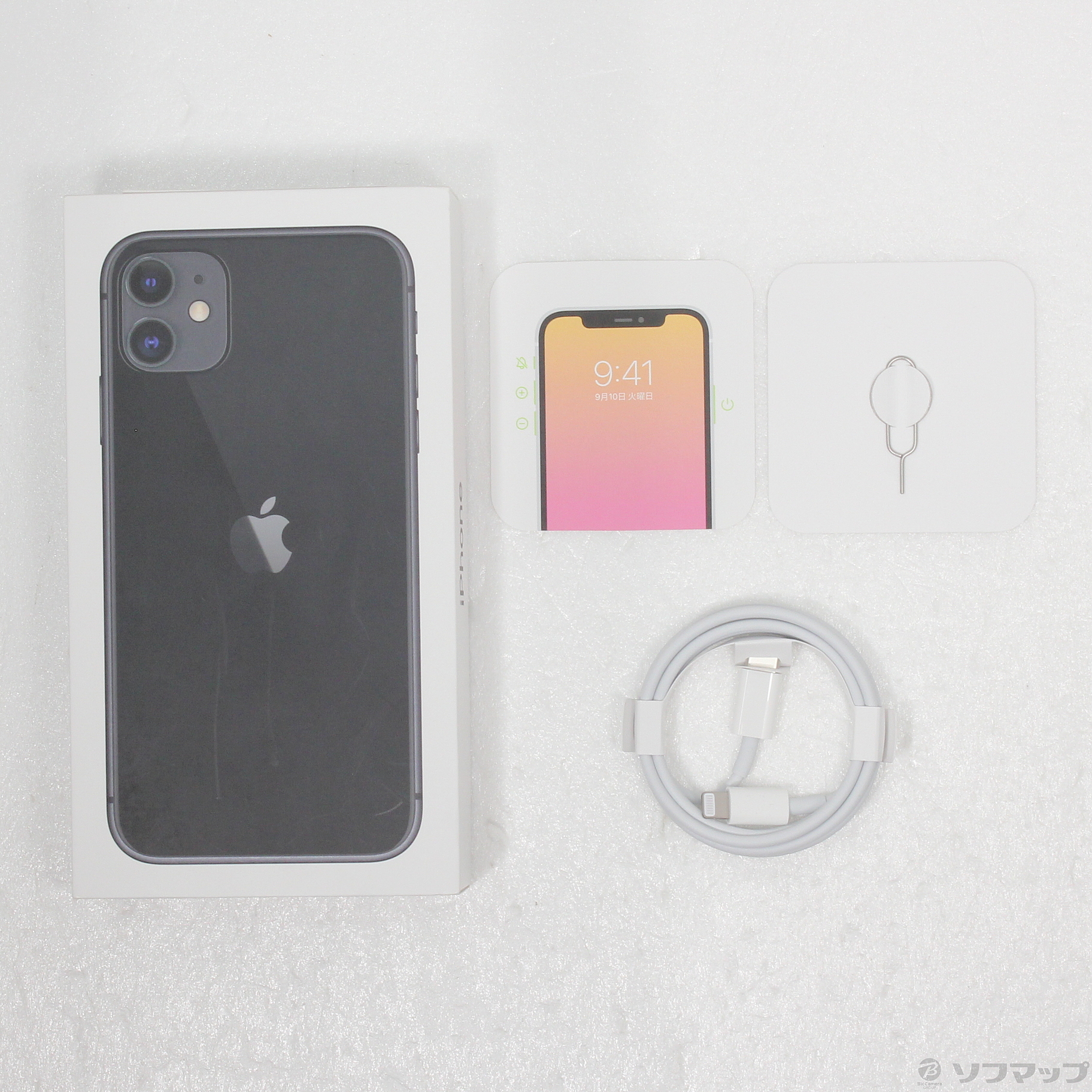 中古】iPhone11 128GB ブラック MHDH3J／A SIMフリー [2133050941141