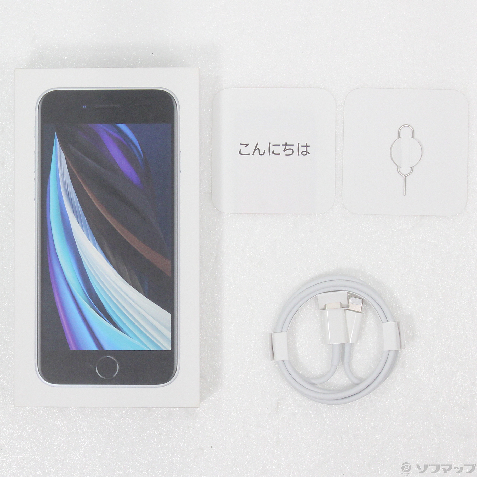 中古】iPhone SE 第2世代 128GB ホワイト MHGU3J／A SIMフリー 
