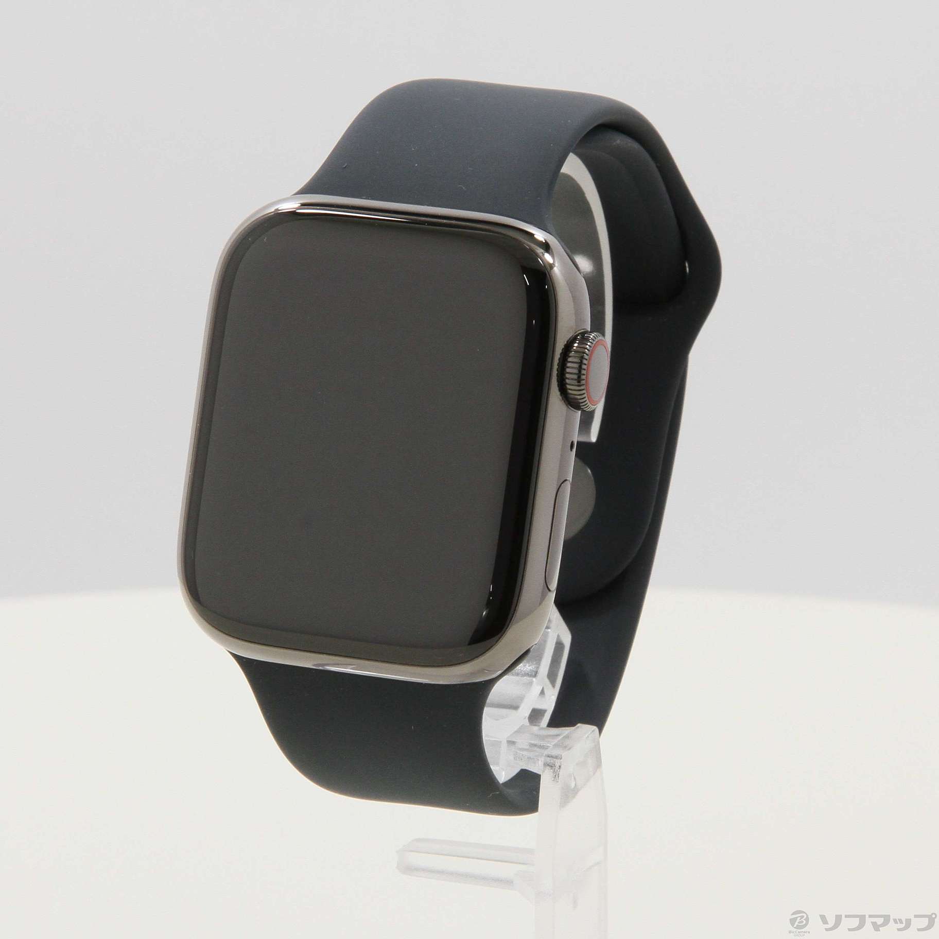 Apple Watch Series 8 GPS + Cellular 45mm グラファイトステンレススチールケース ミッドナイトスポーツバンド