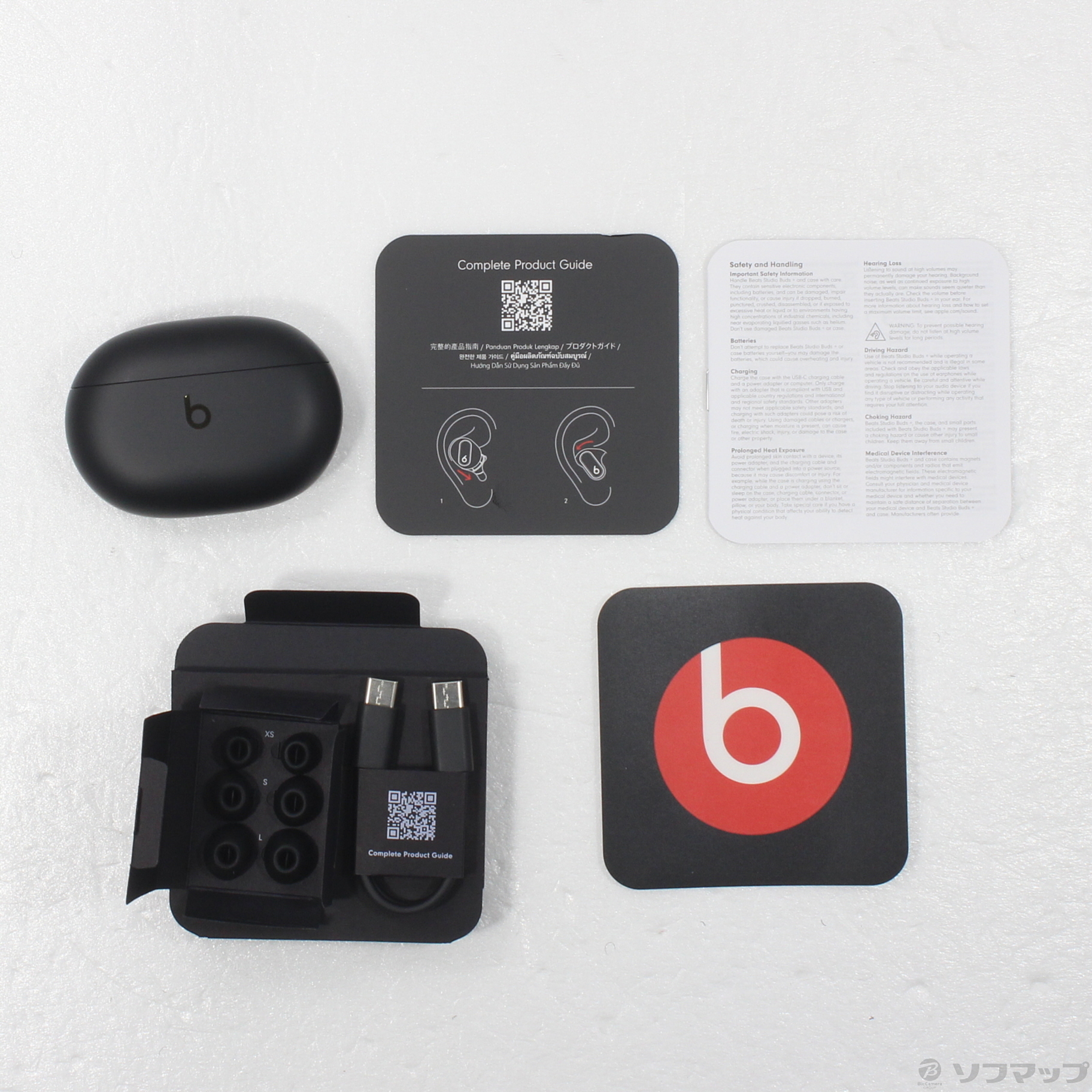 中古】Beats Studio Buds+ MQLH3PA／A ブラック／ゴールド