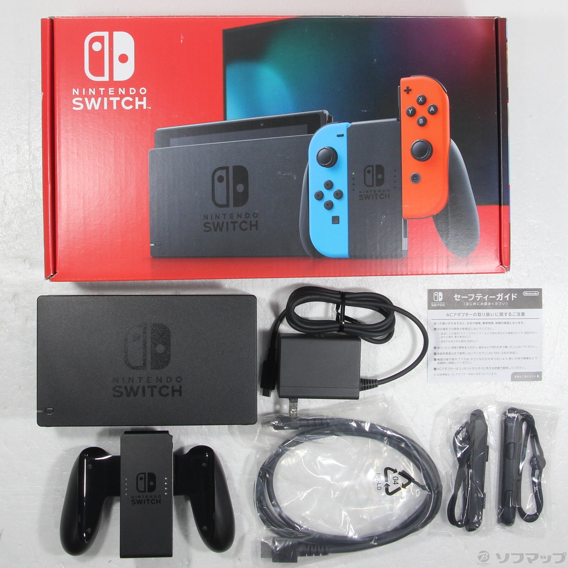 中古】Nintendo Switch Joy-Con (L) ネオンブルー／ (R) ネオンレッド