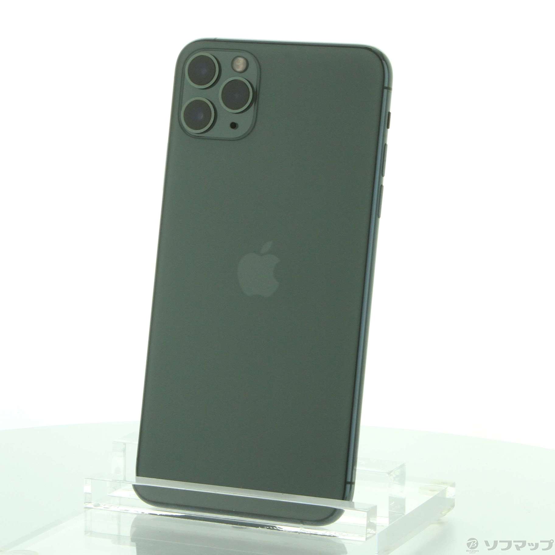 (中古)Apple iPhone11 Pro Max 256GB ミッドナイトグリーン MWHM2J/A SIMフリー(344-ud)