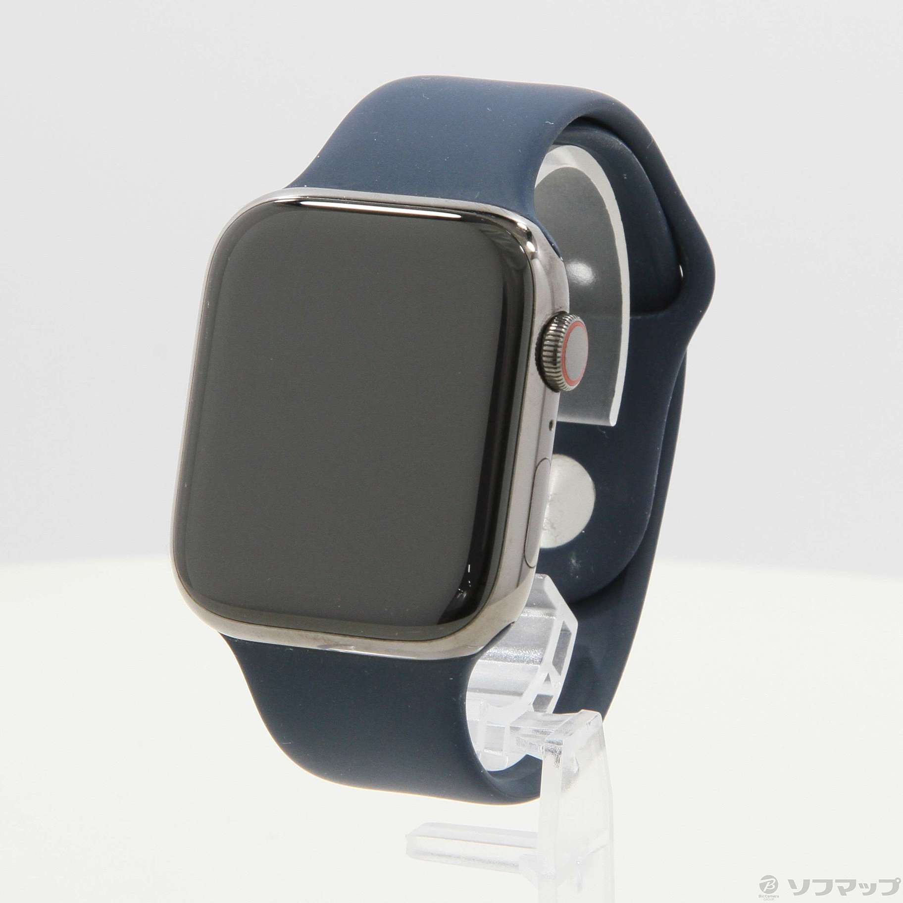 Apple Watch Series 7 GPS + Cellular 45mm グラファイトステンレススチールケース アビスブルースポーツバンド