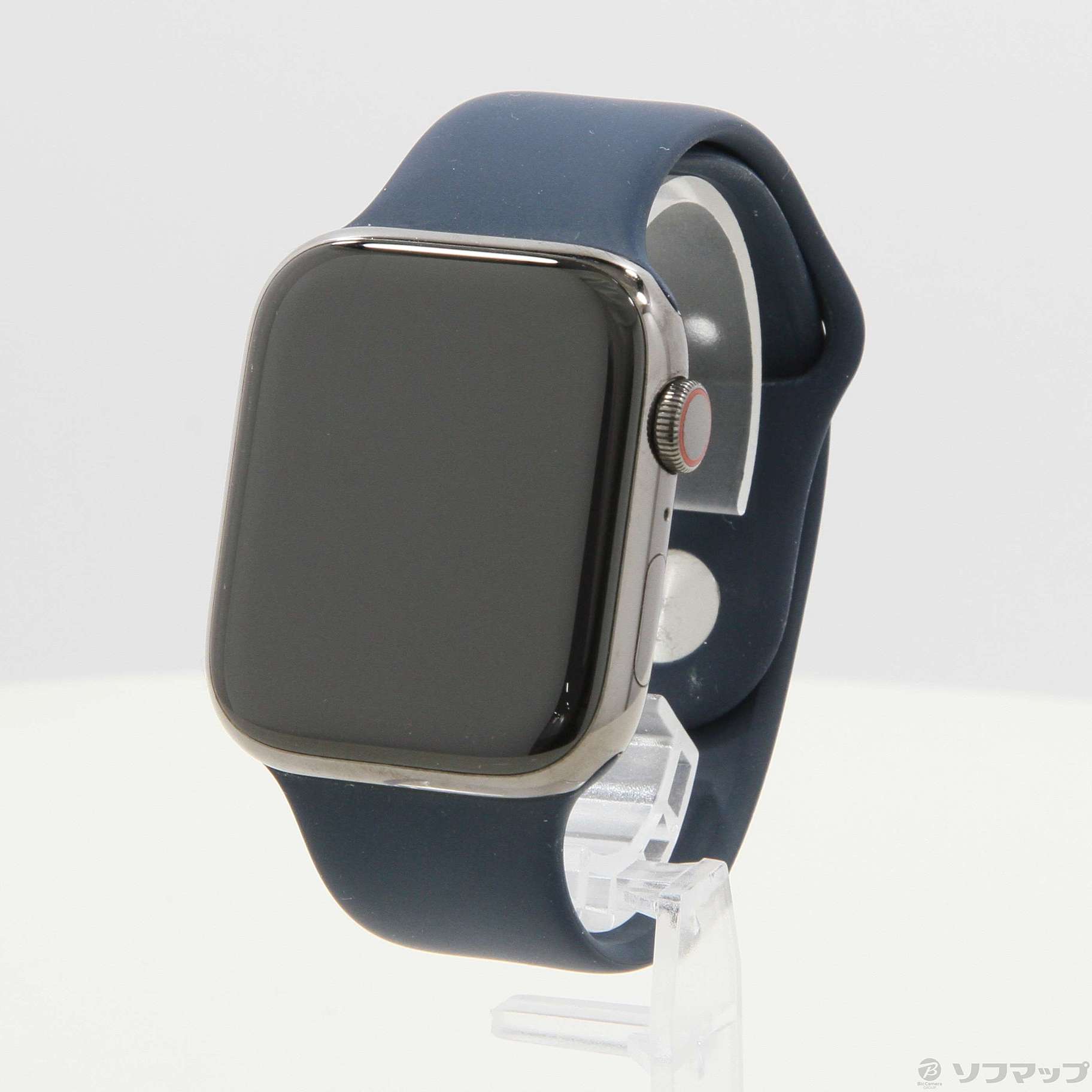 中古品〕 Apple Watch Series 7 GPS + Cellular 45mm グラファイトステンレススチールケース  アビスブルースポーツバンド｜の通販はソフマップ[sofmap]