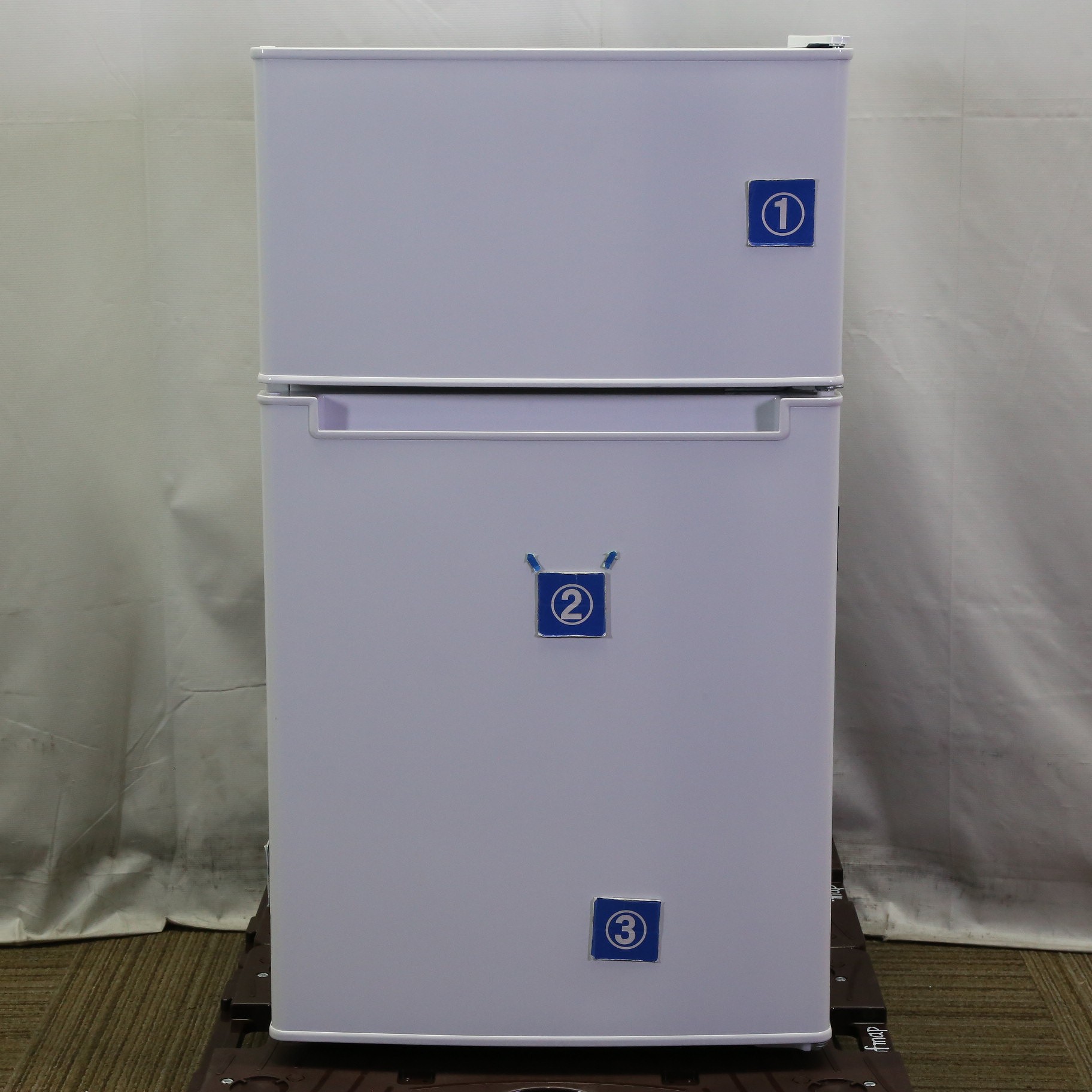 中古】〔展示品〕 冷蔵庫 ホワイト BR-85A-W ［幅47.4cm ／85L ／2ドア