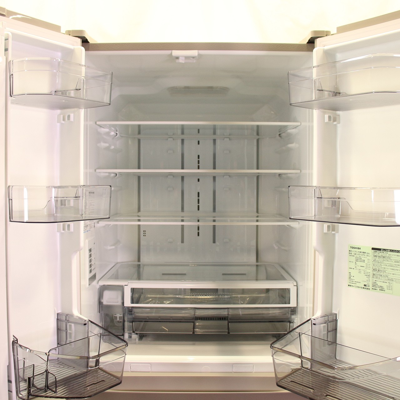 中古】〔展示品〕 冷蔵庫 サテンゴールド GR-V510FH(EC) ［幅65cm 