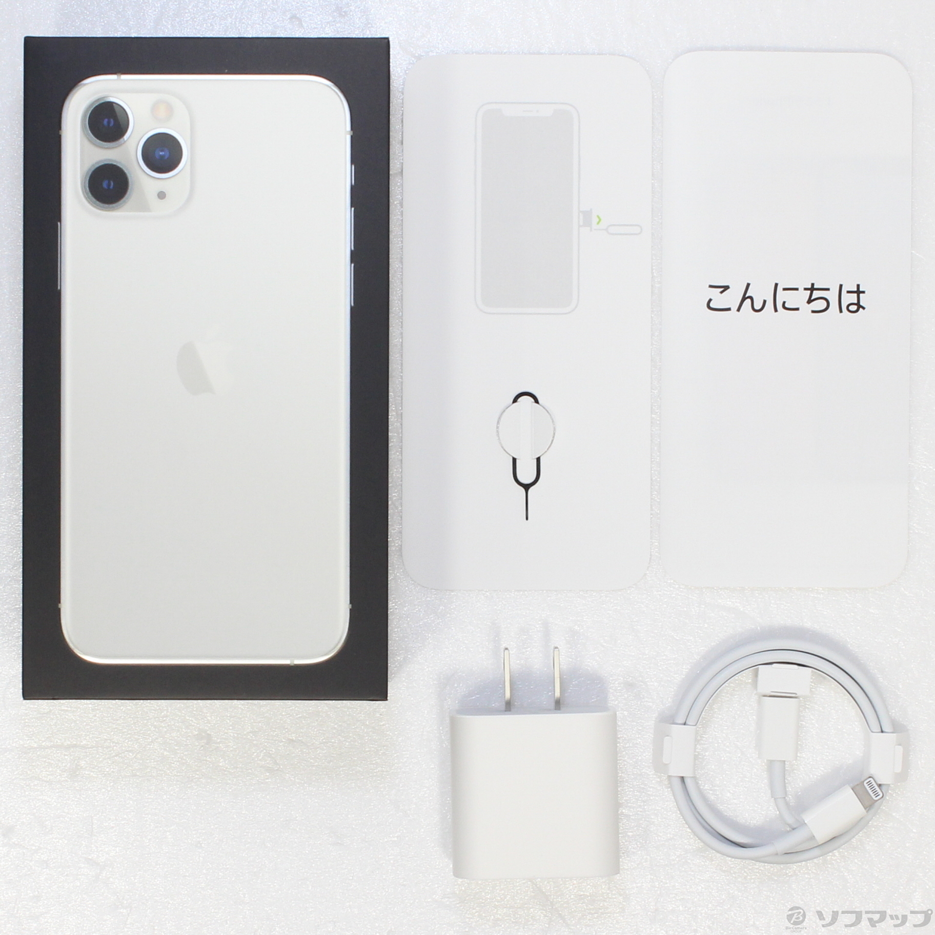 中古】iPhone11 Pro 512GB シルバー MWCE2J／A SIMフリー