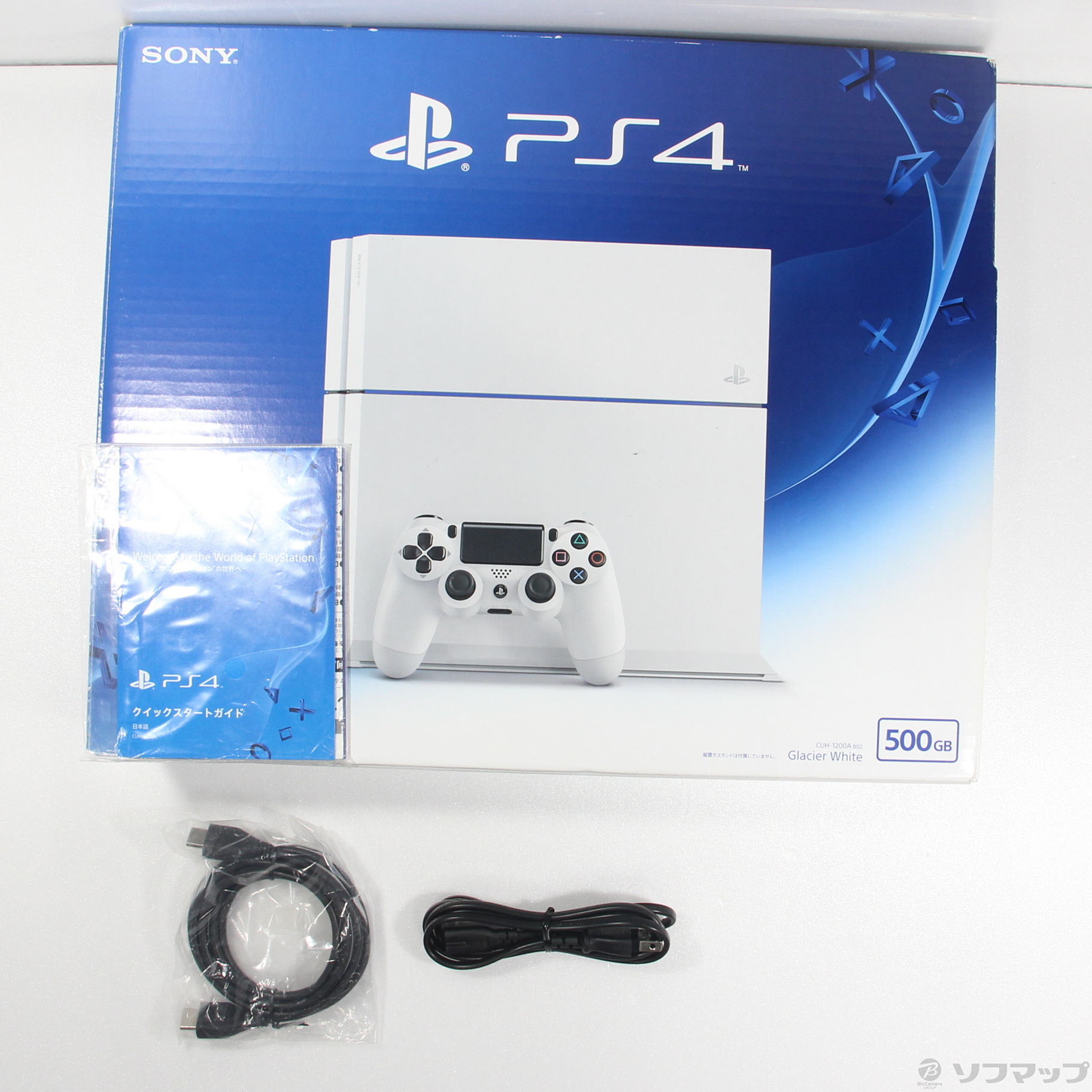 中古品〕 PlayStation 4 グレイシャー・ホワイト CUH-1200AB｜の通販は