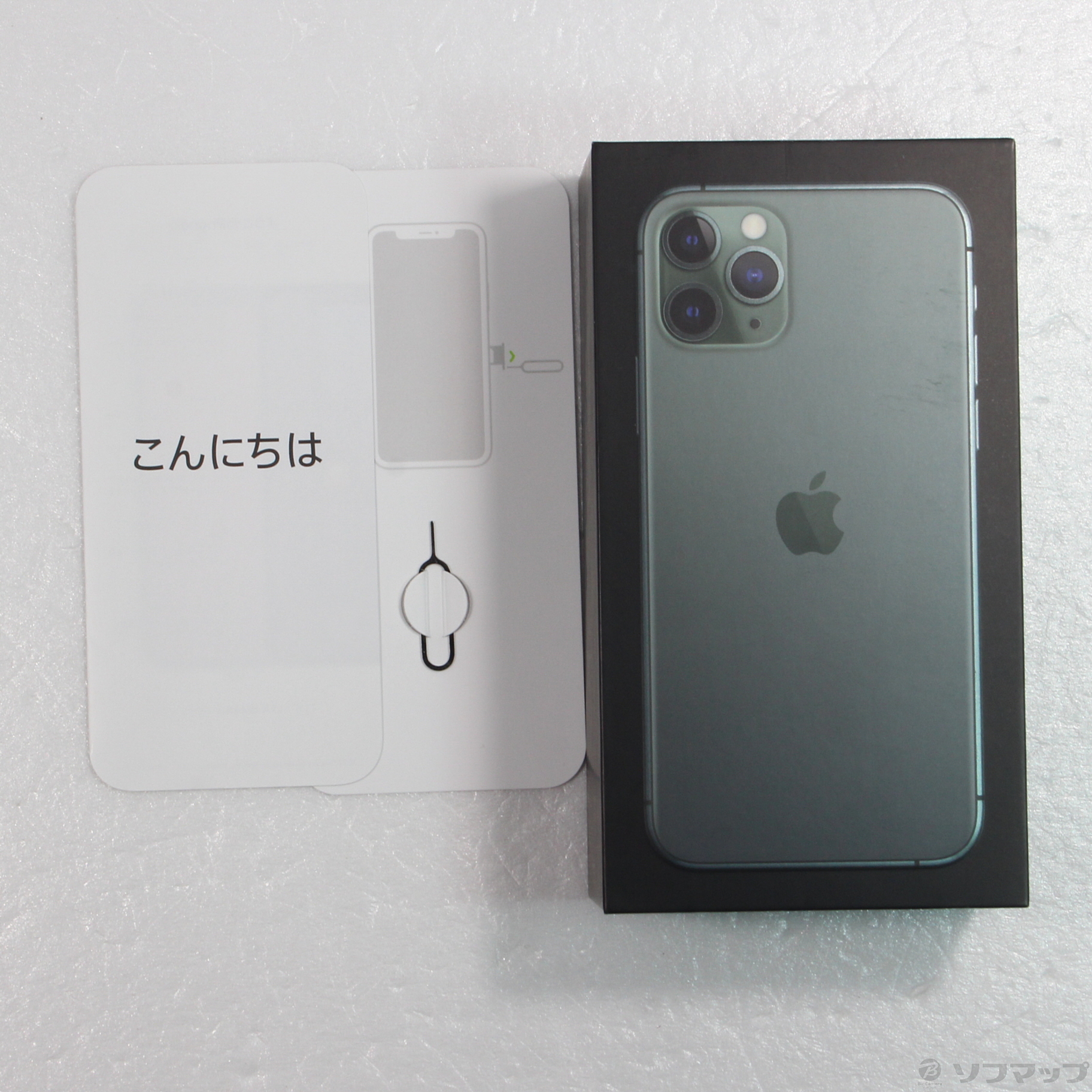 中古】iPhone11 Pro 256GB ミッドナイトグリーン MWCC2J／A SoftBank